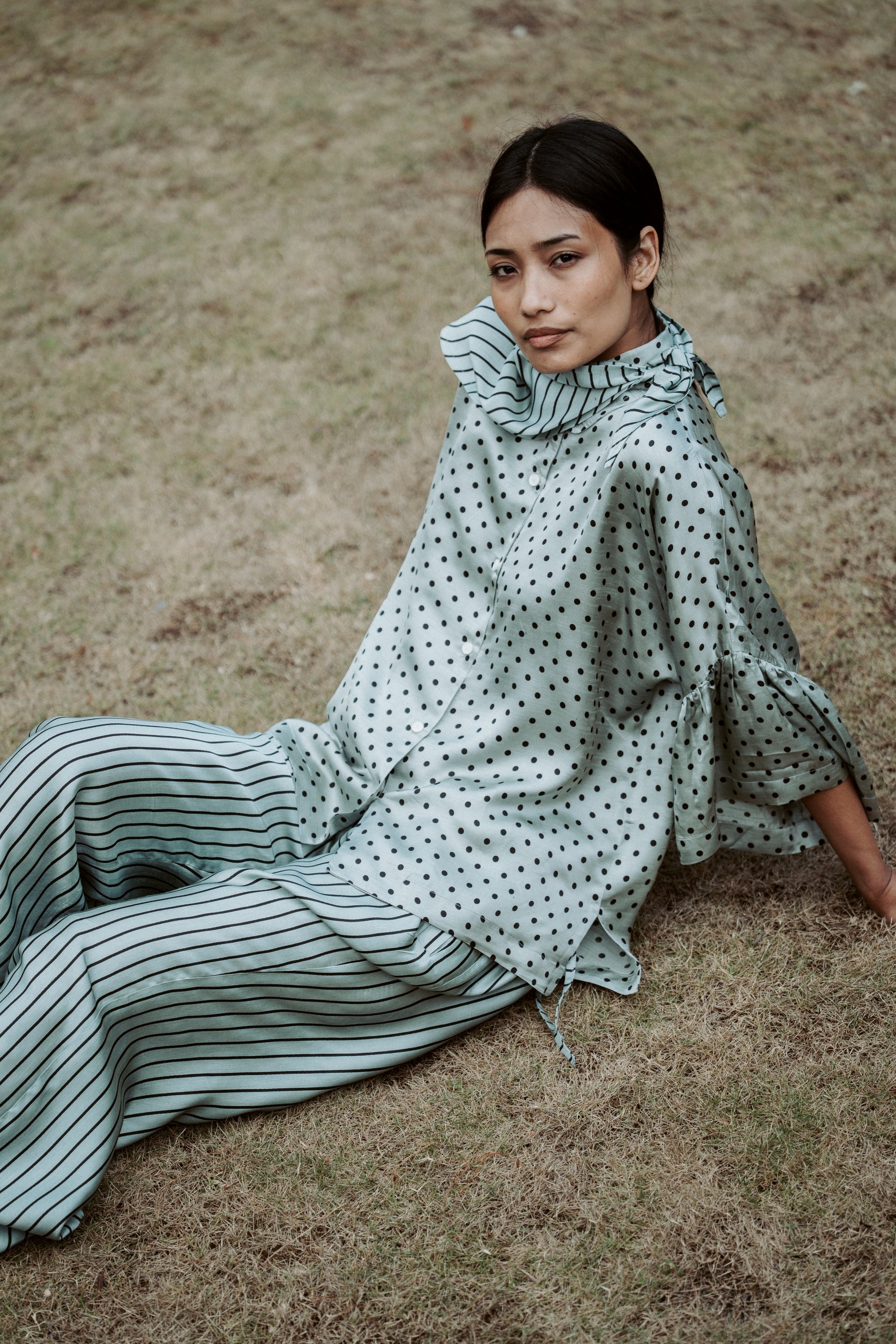 Khin Pants Frosty Mint Silk Linen