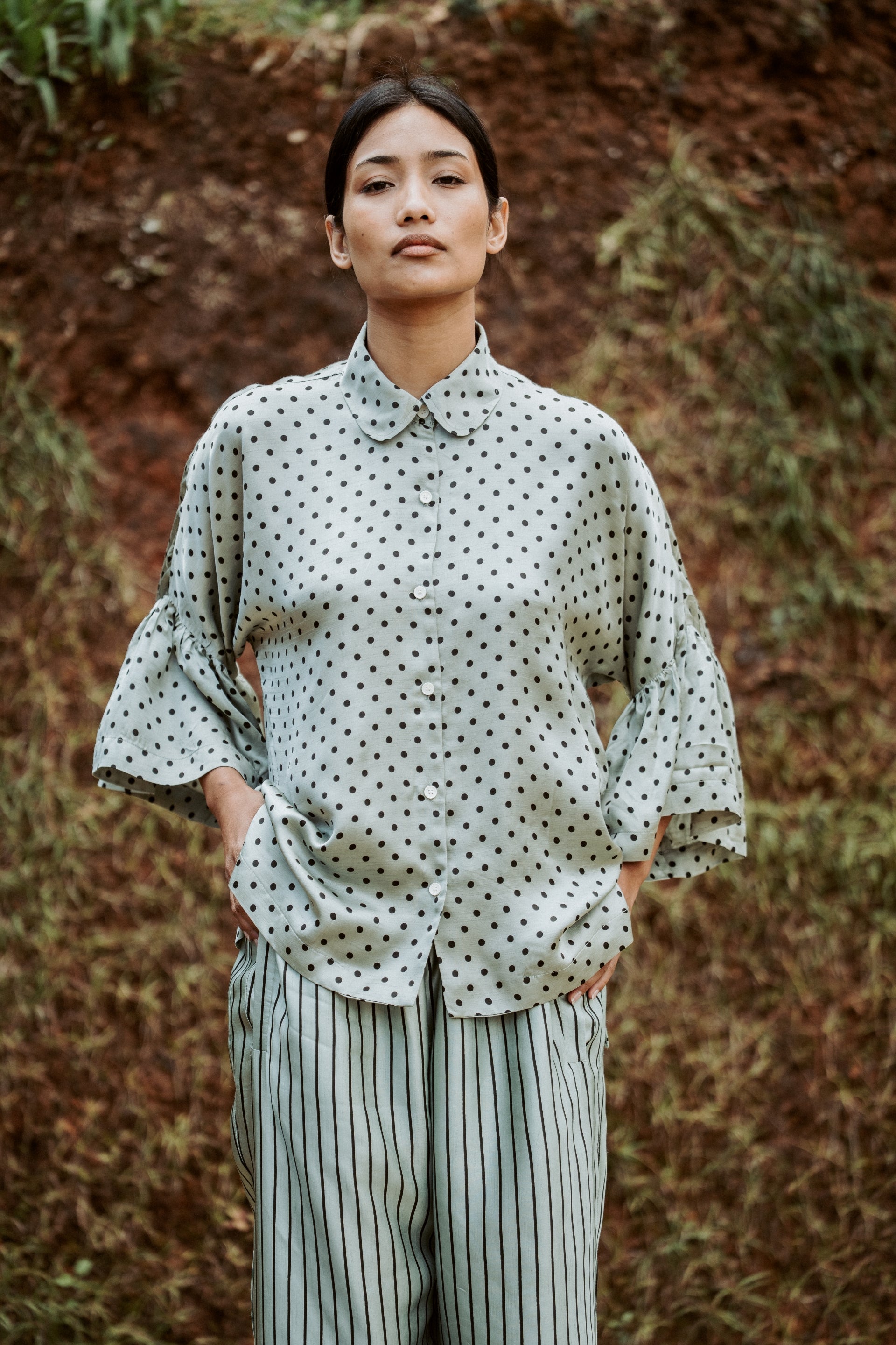 Khin Pants Frosty Mint Silk Linen