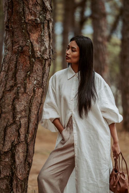 Astha Pants Latte Cream Linen