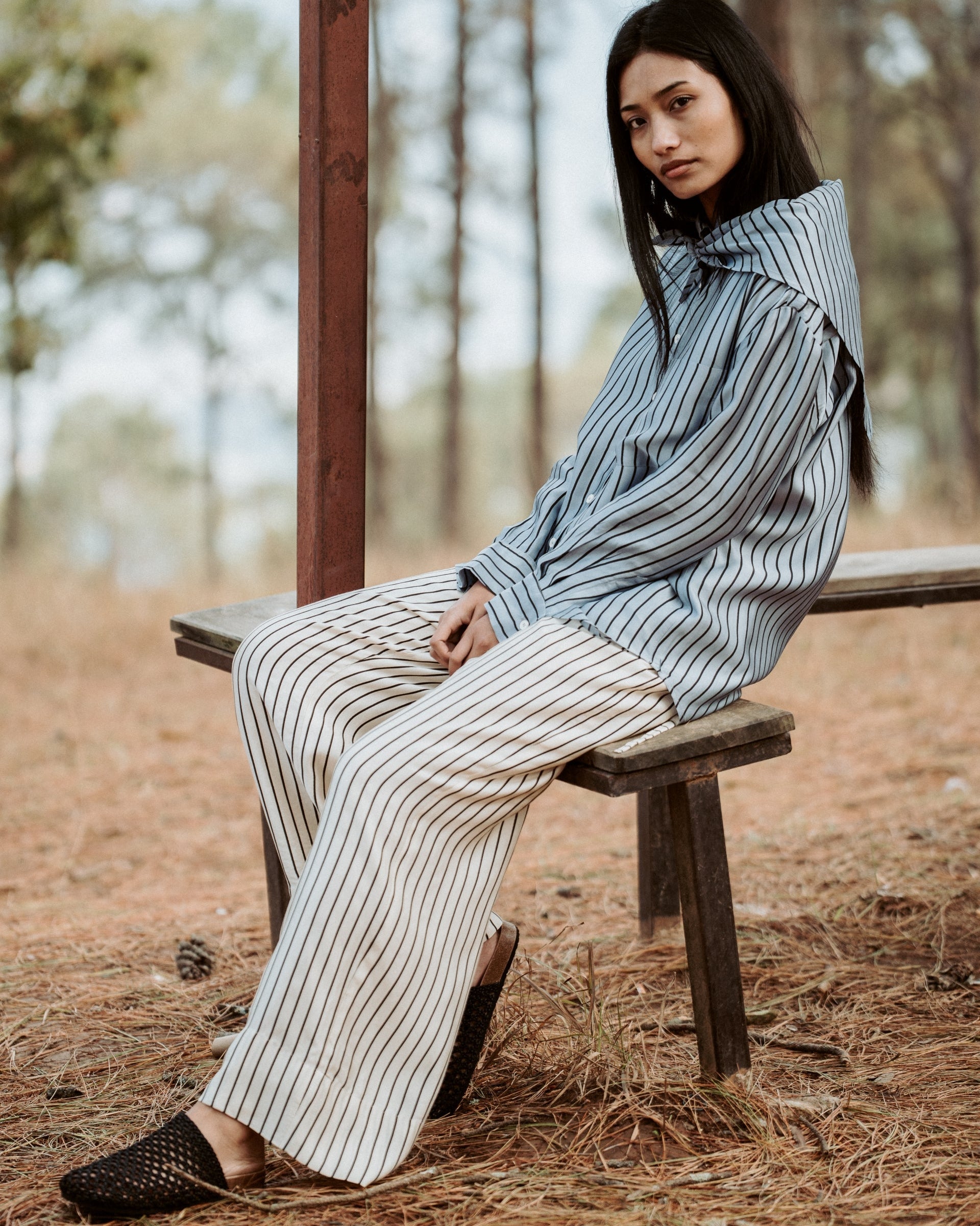 Khin Pants Vanilla Cream Silk Linen