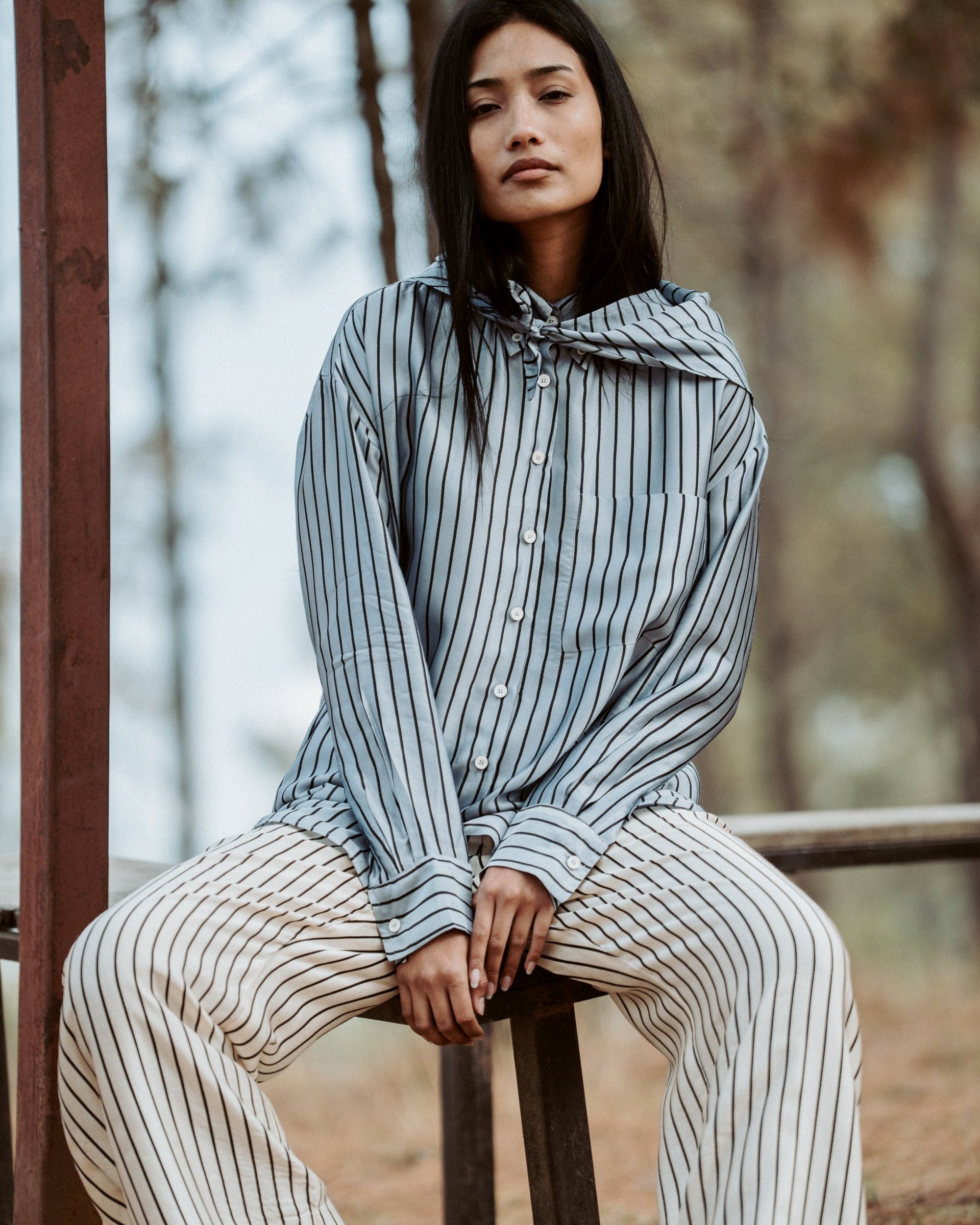 Khin Pants Vanilla Cream Silk Linen