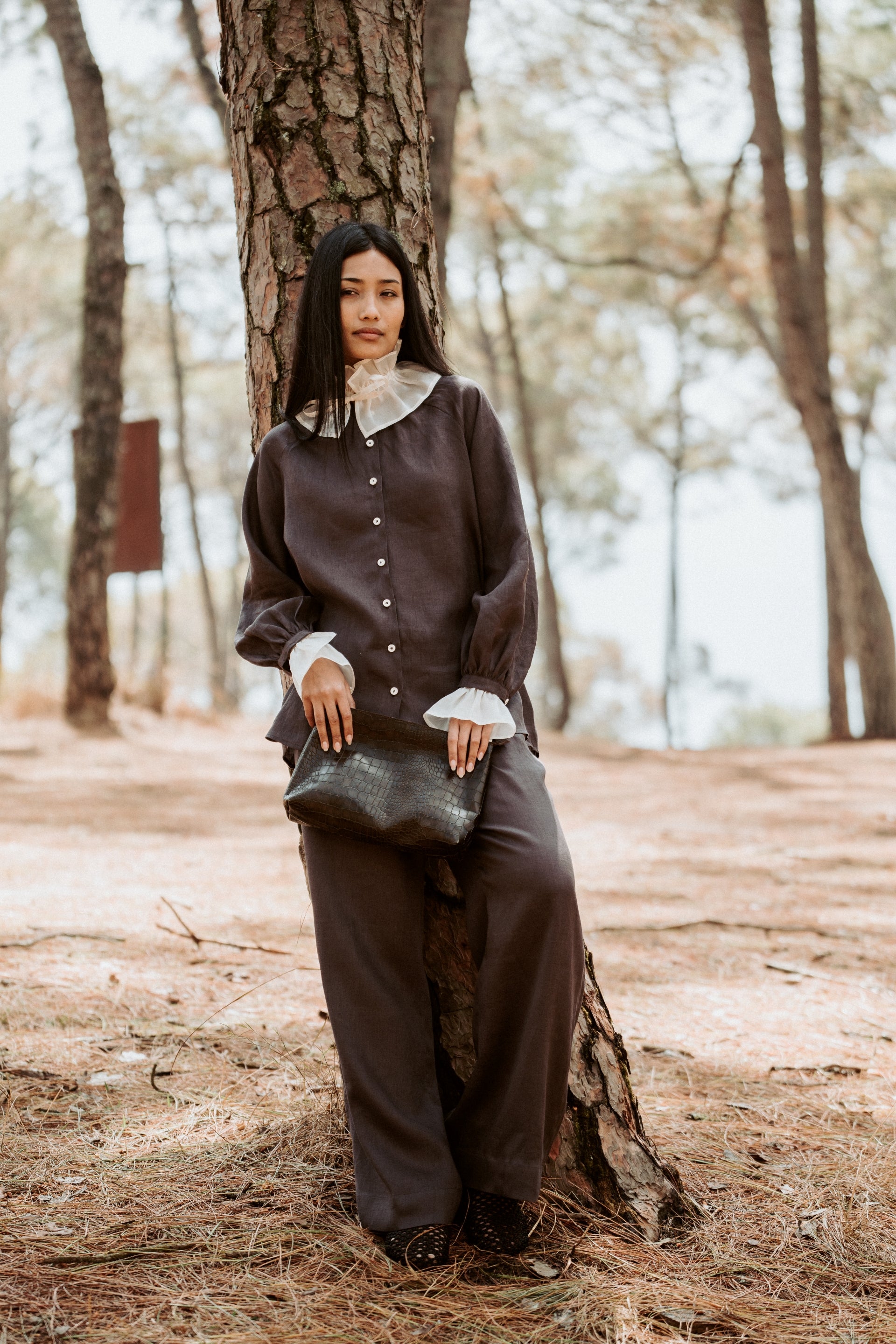 Astha Pants Bark Linen