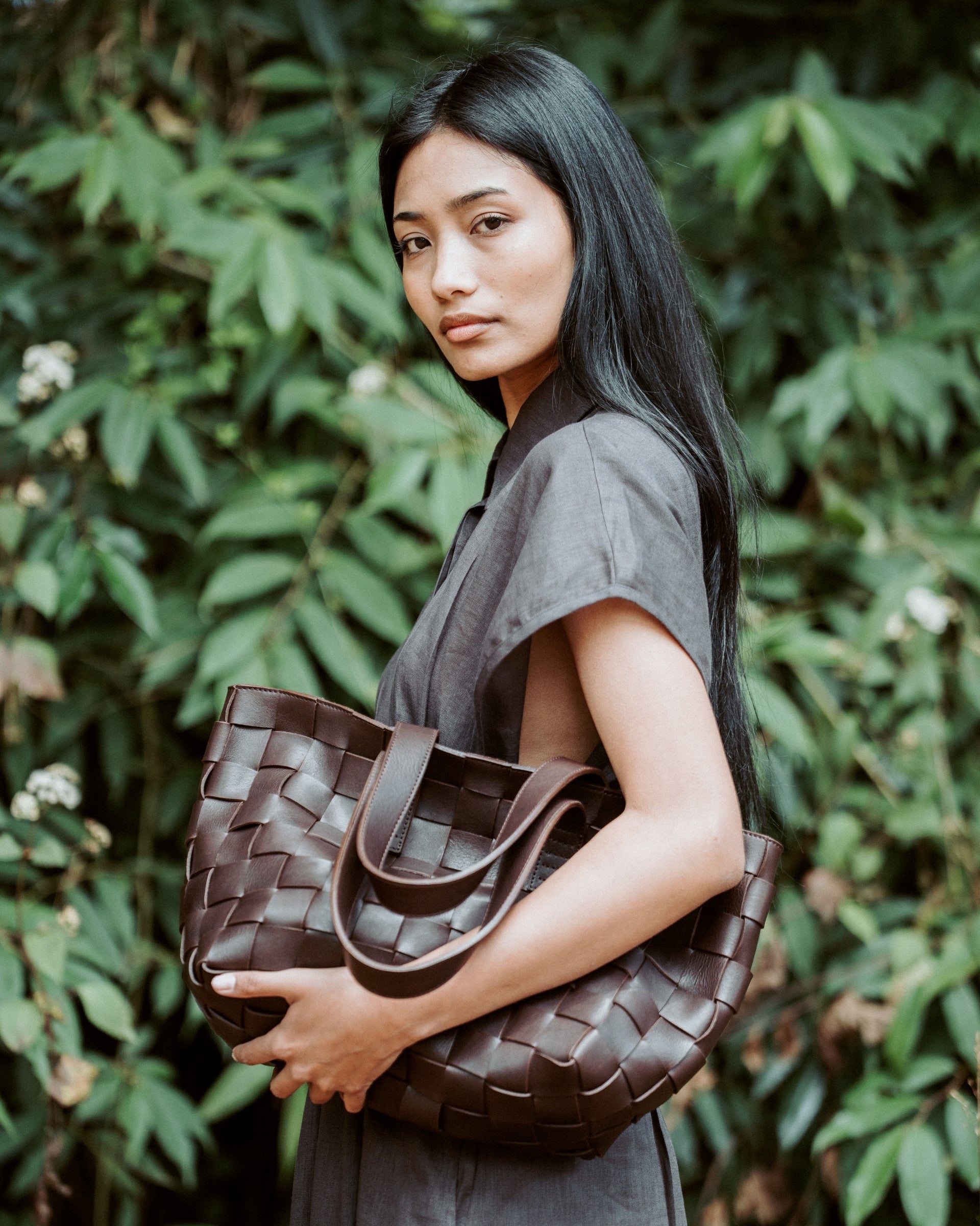 Harukaze Woven Tote Cedar