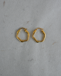 Organic Hoops Silver Earring