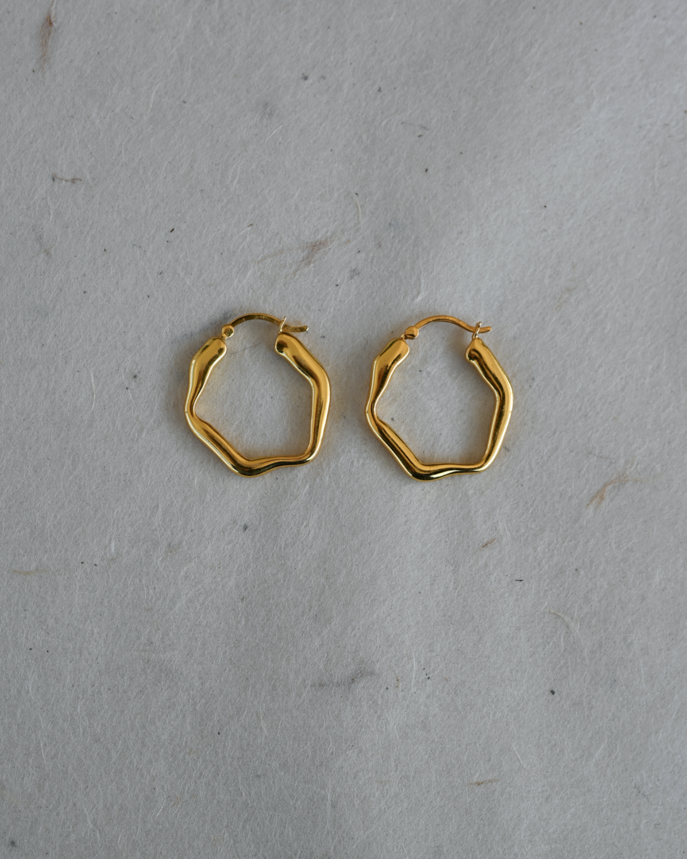 Organic Hoops Silver Earring