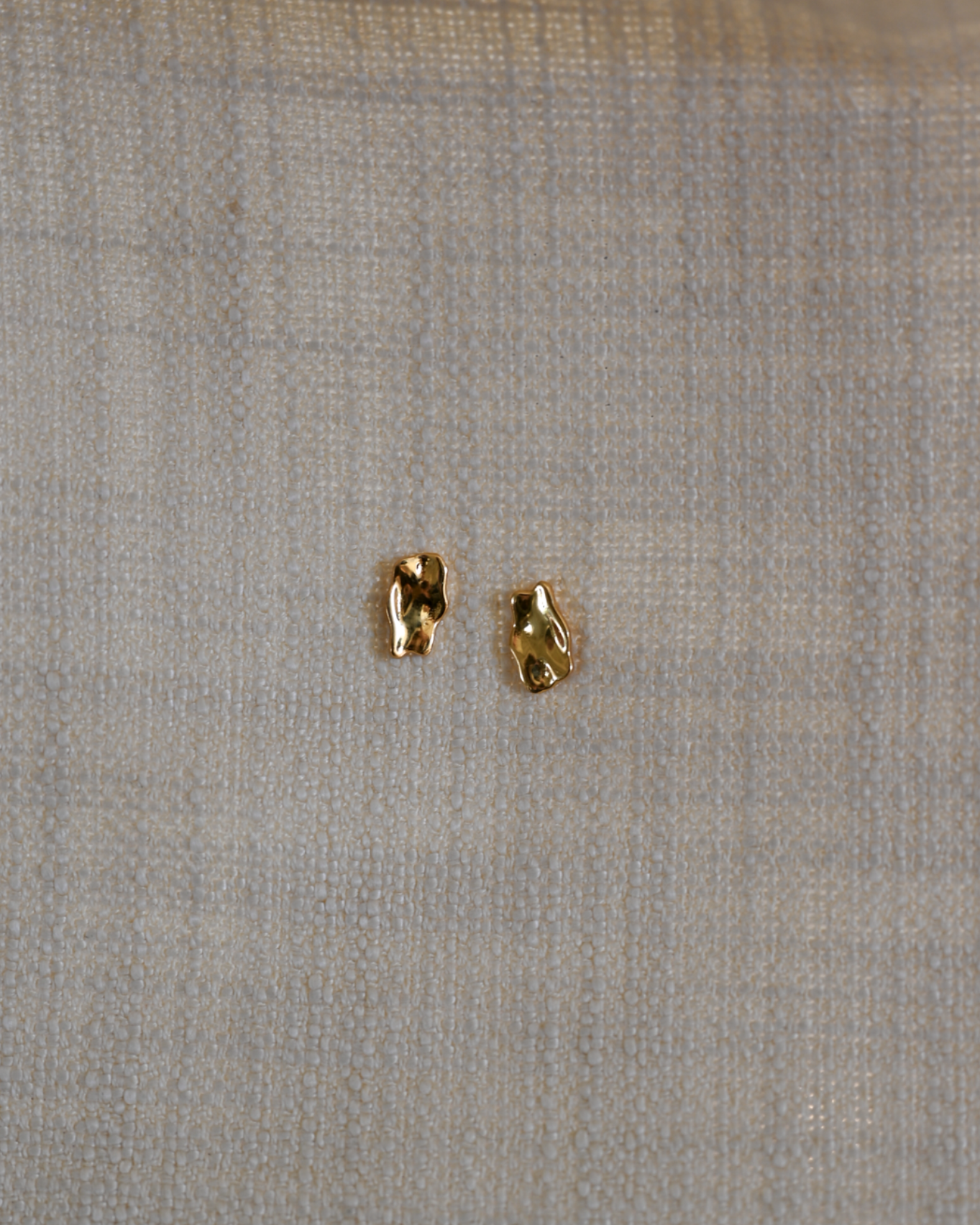 Organic Stud Silver Earring