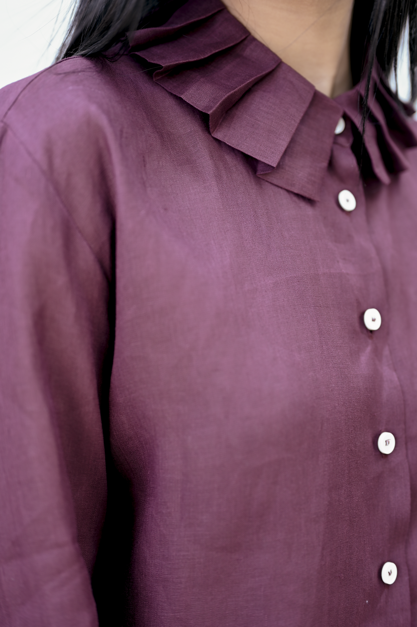 Sthira Shirt Wine Linen