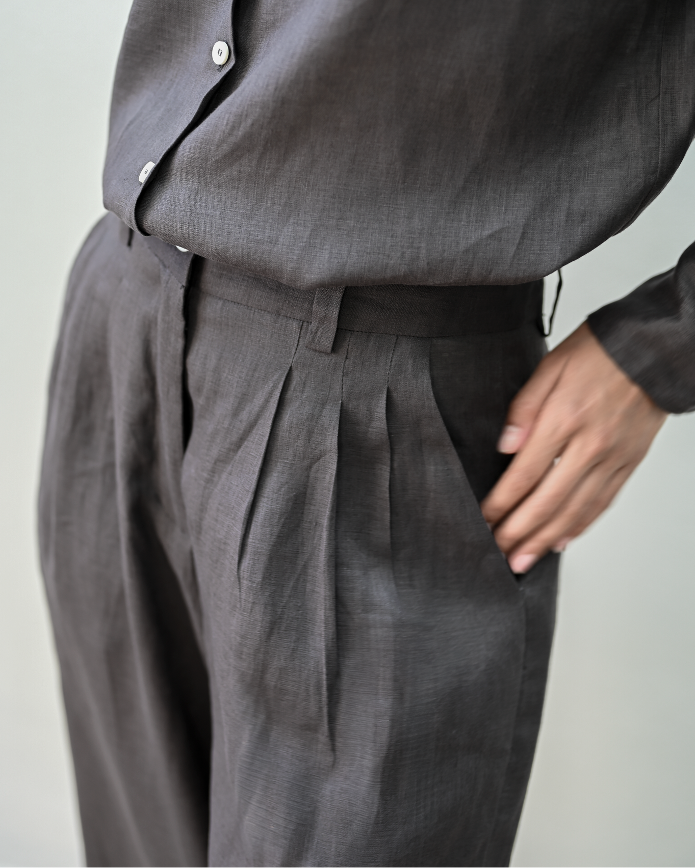 Astha Pants Bark Linen