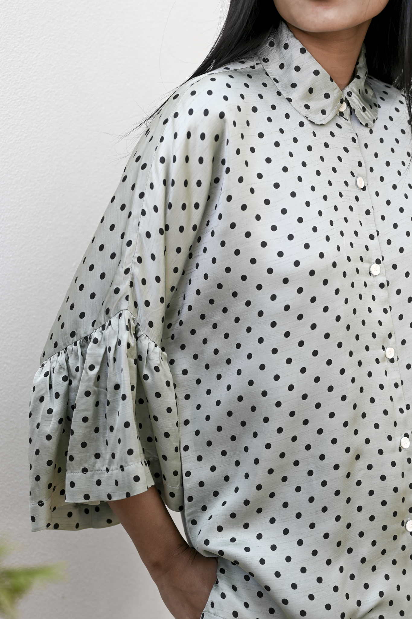 Raha Shirt Polka Silk Linen
