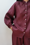 Vayu Shirt Wine Linen