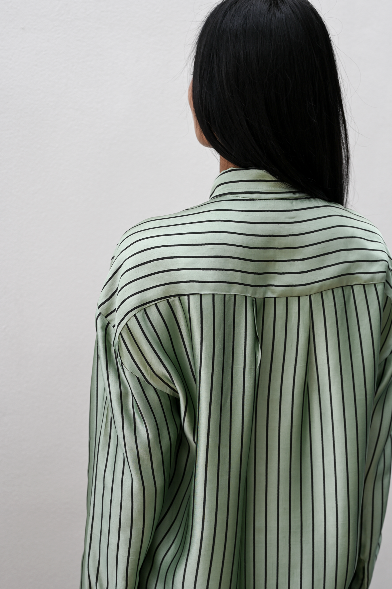 Raja Shirt Pistachio Silk