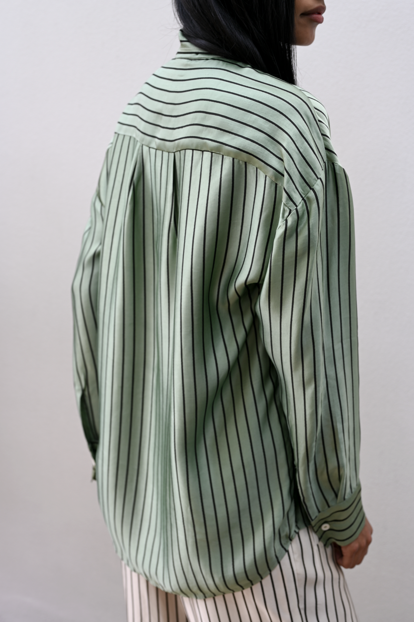 Raja Shirt Pistachio Silk