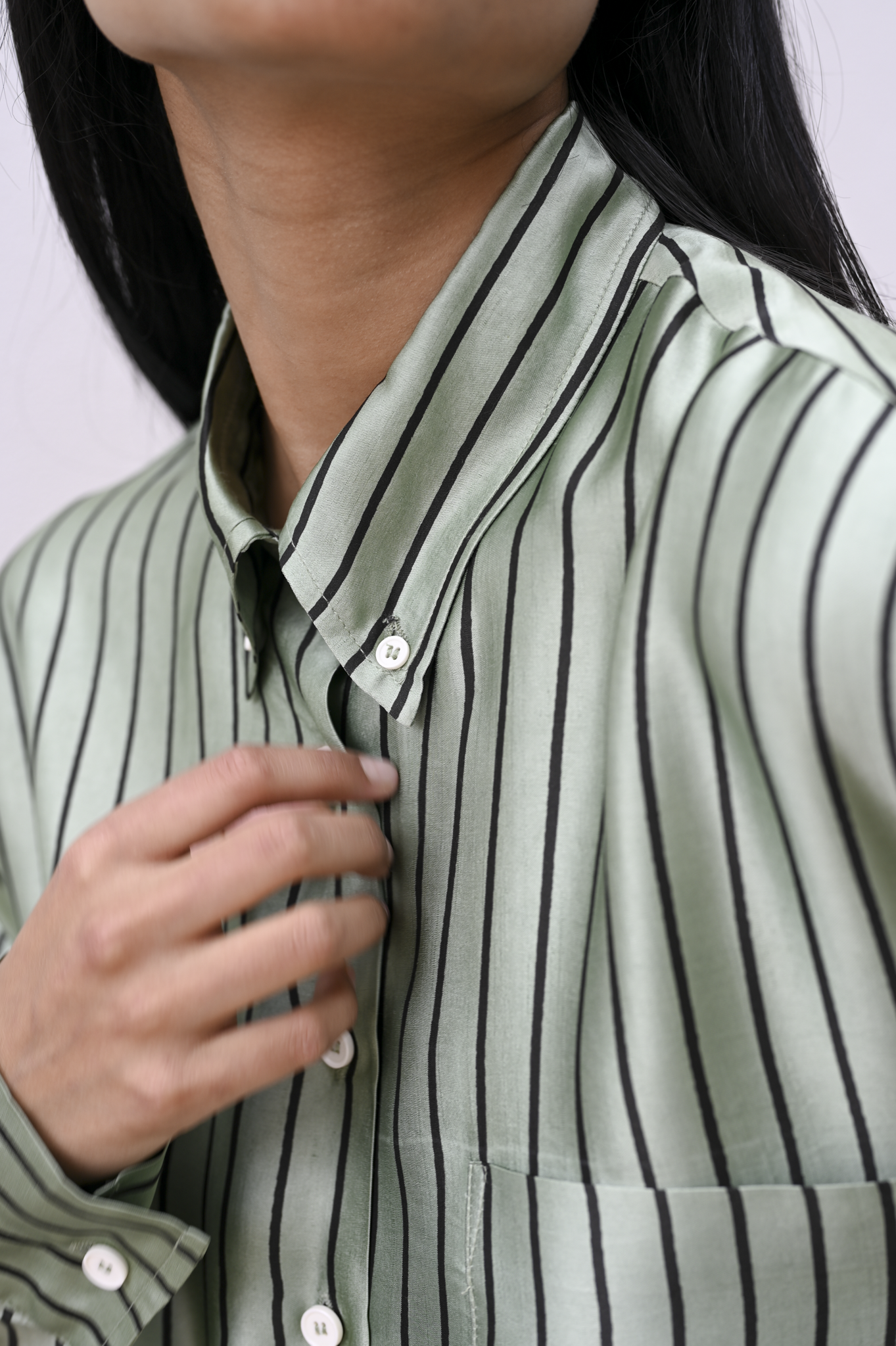 Raja Shirt Pistachio Silk