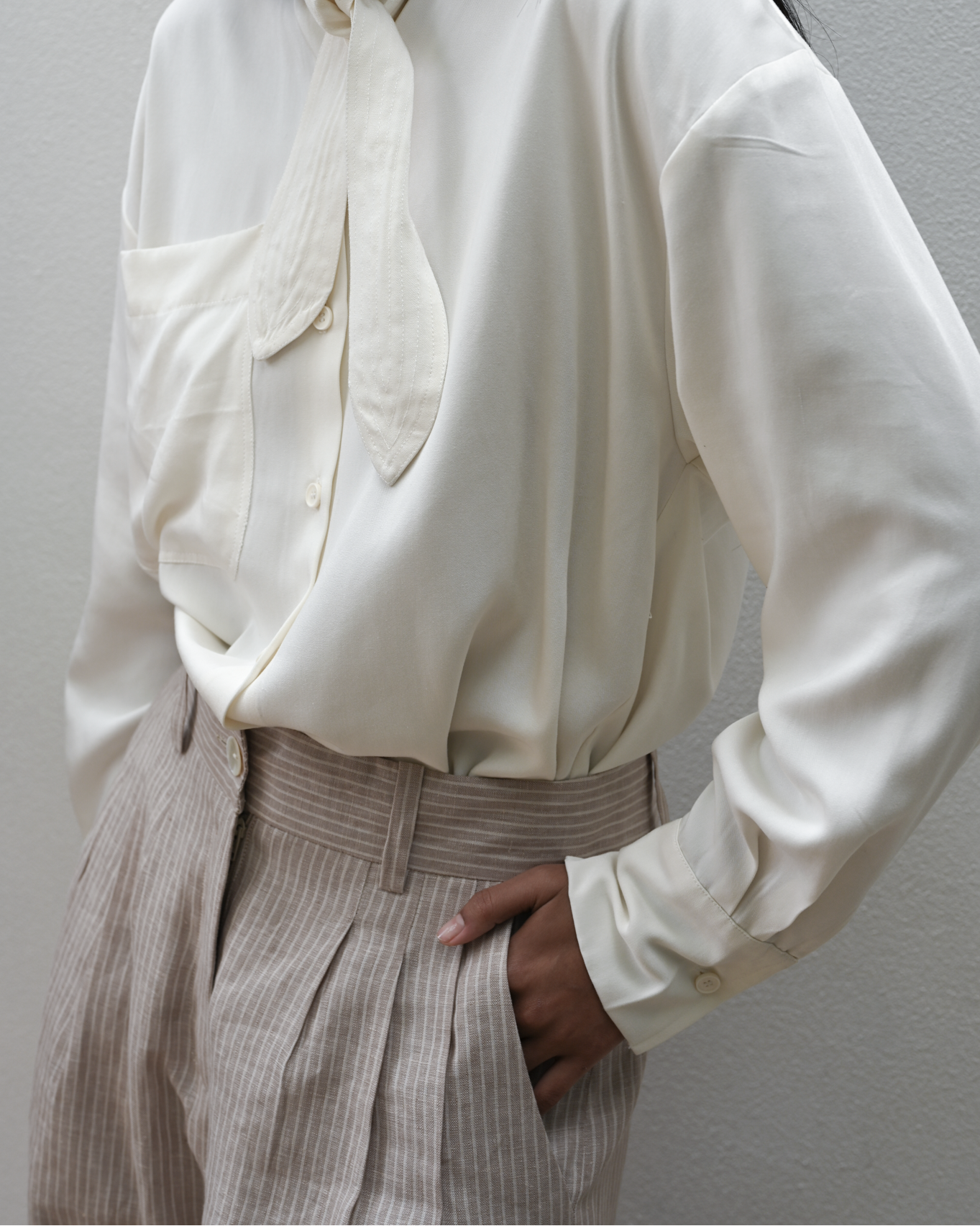 Astha Pants Latte Cream Linen