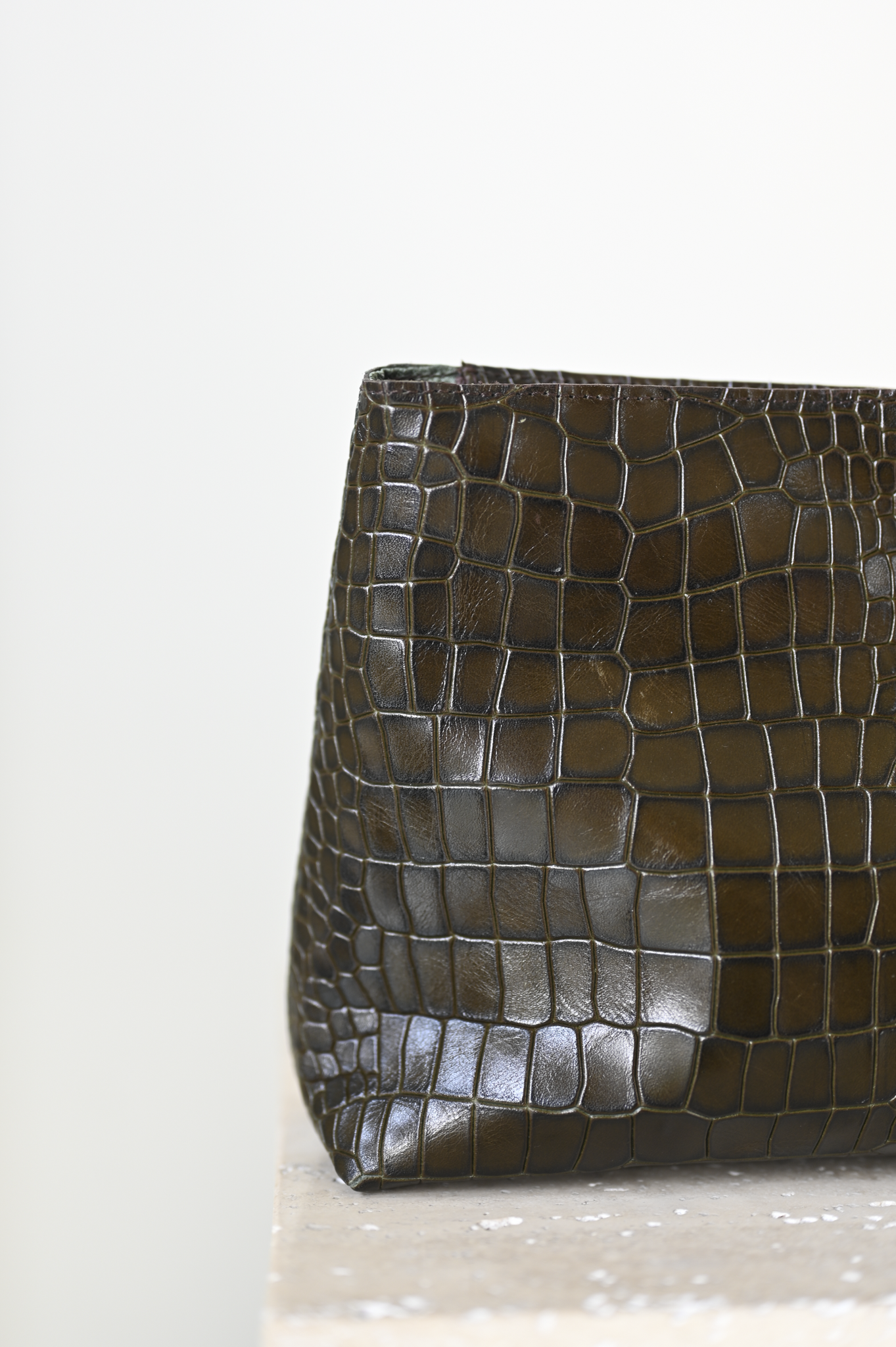 Harukaze Clutch Croc Moss