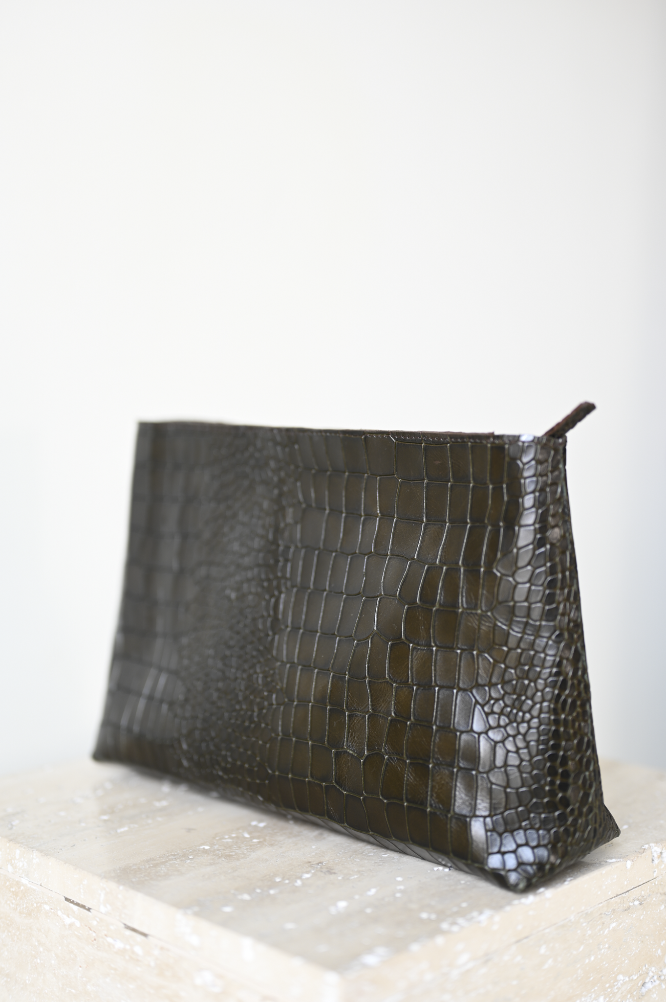 Harukaze Clutch Croc Moss