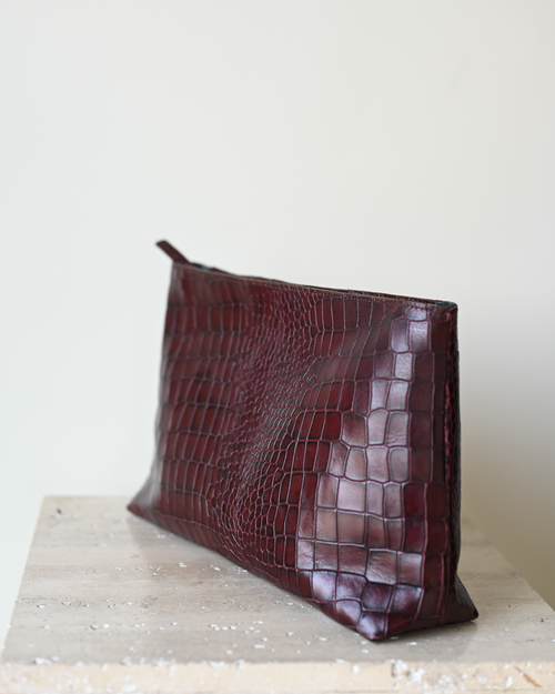 Harukaze Clutch Croc Cherry