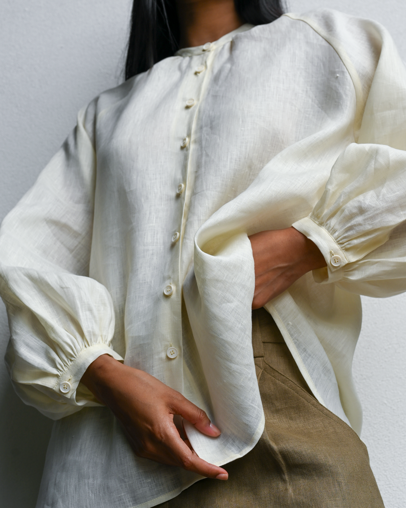 Vayu Shirt Milk Linen