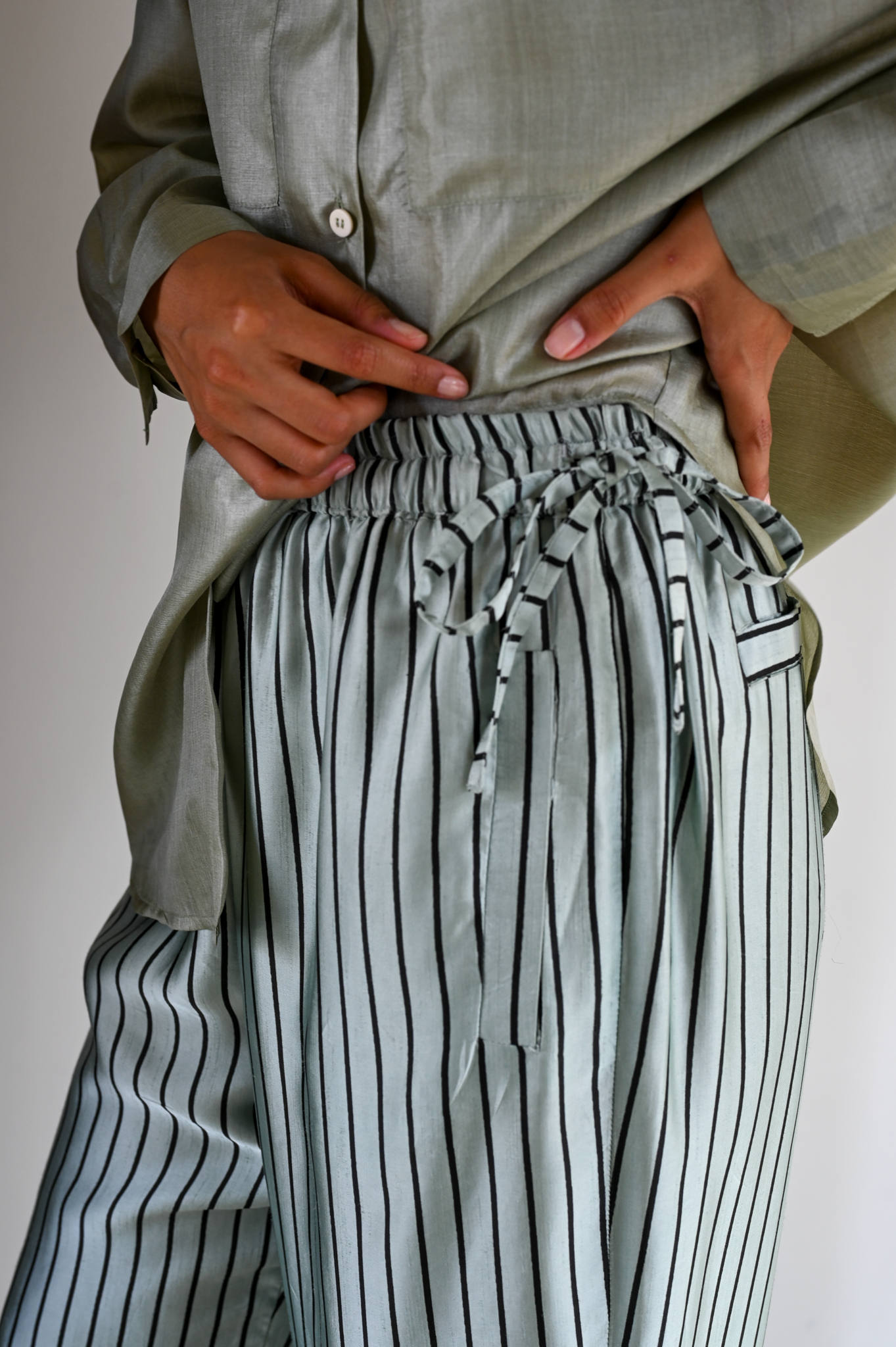 Louise Shirt Sage Silk