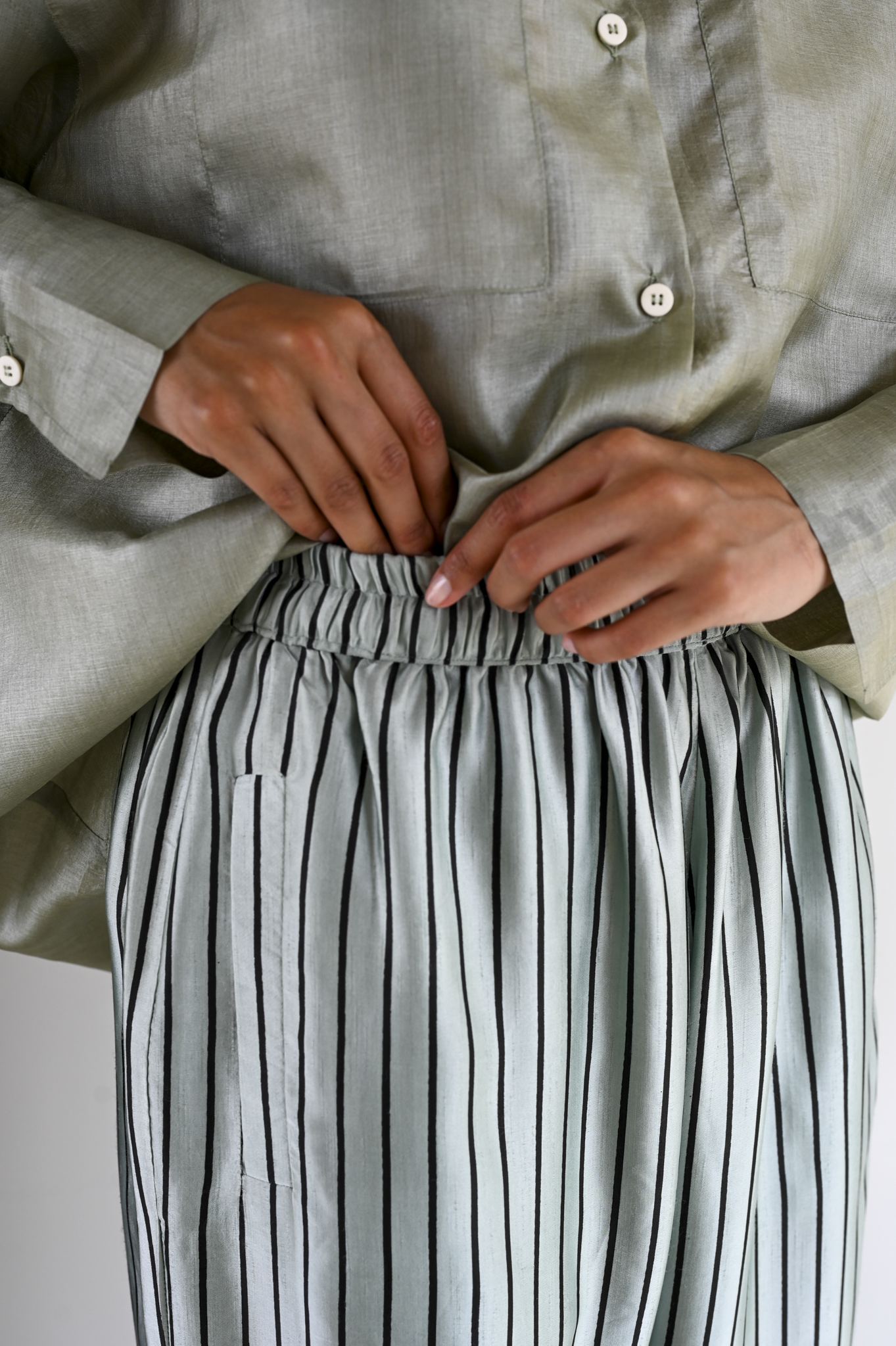 Louise Shirt Sage Silk