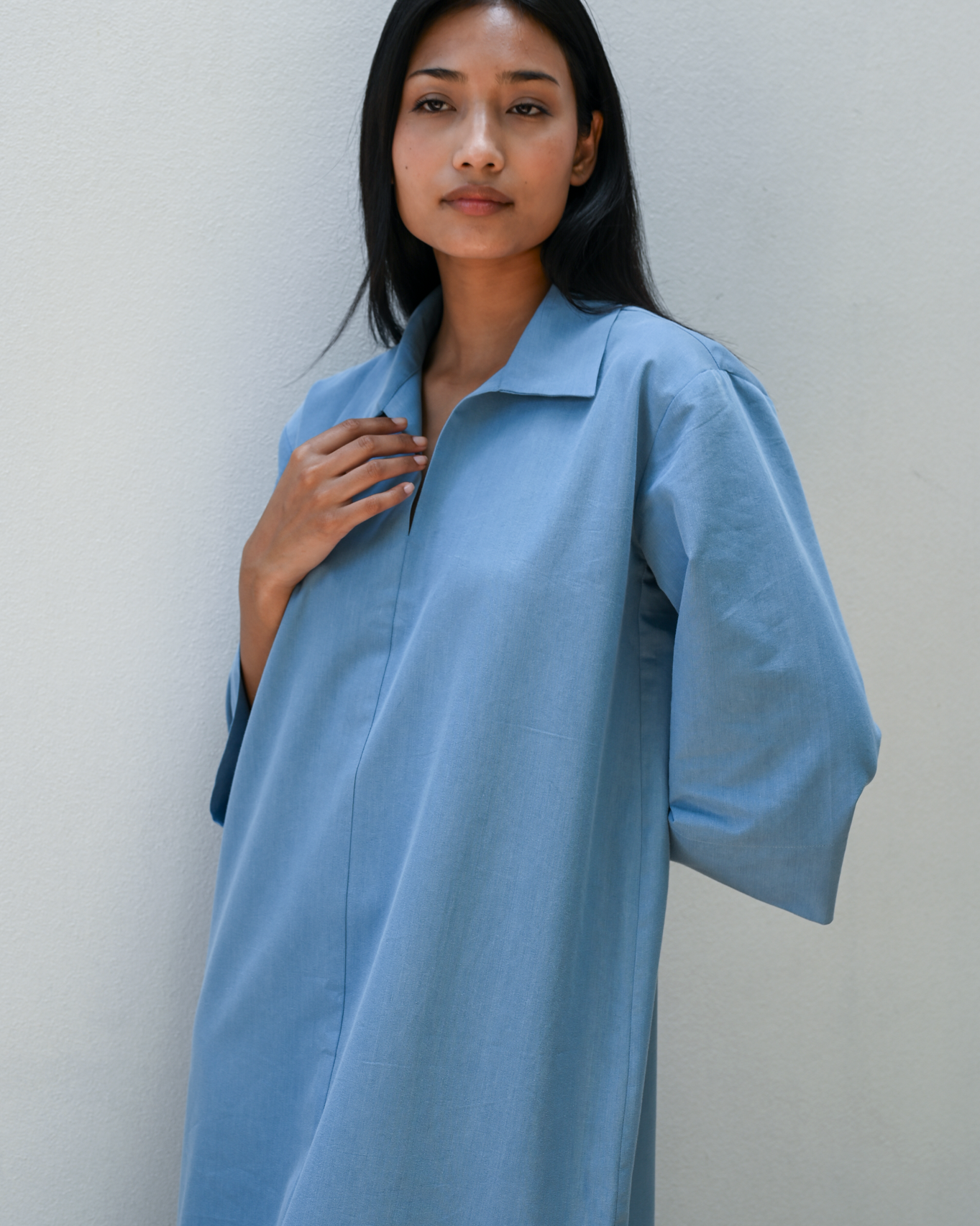 Lalitya Dress Sky Cotton Denim