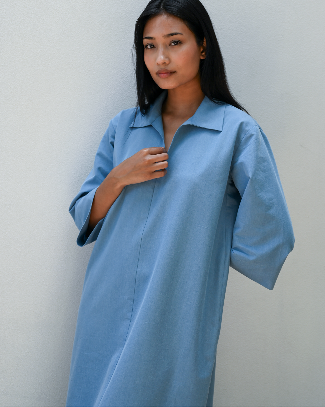 Lalitya Dress Sky Cotton Denim