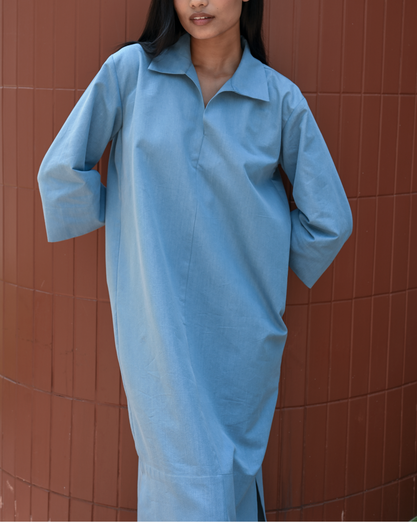 Lalitya Dress Sky Cotton Denim