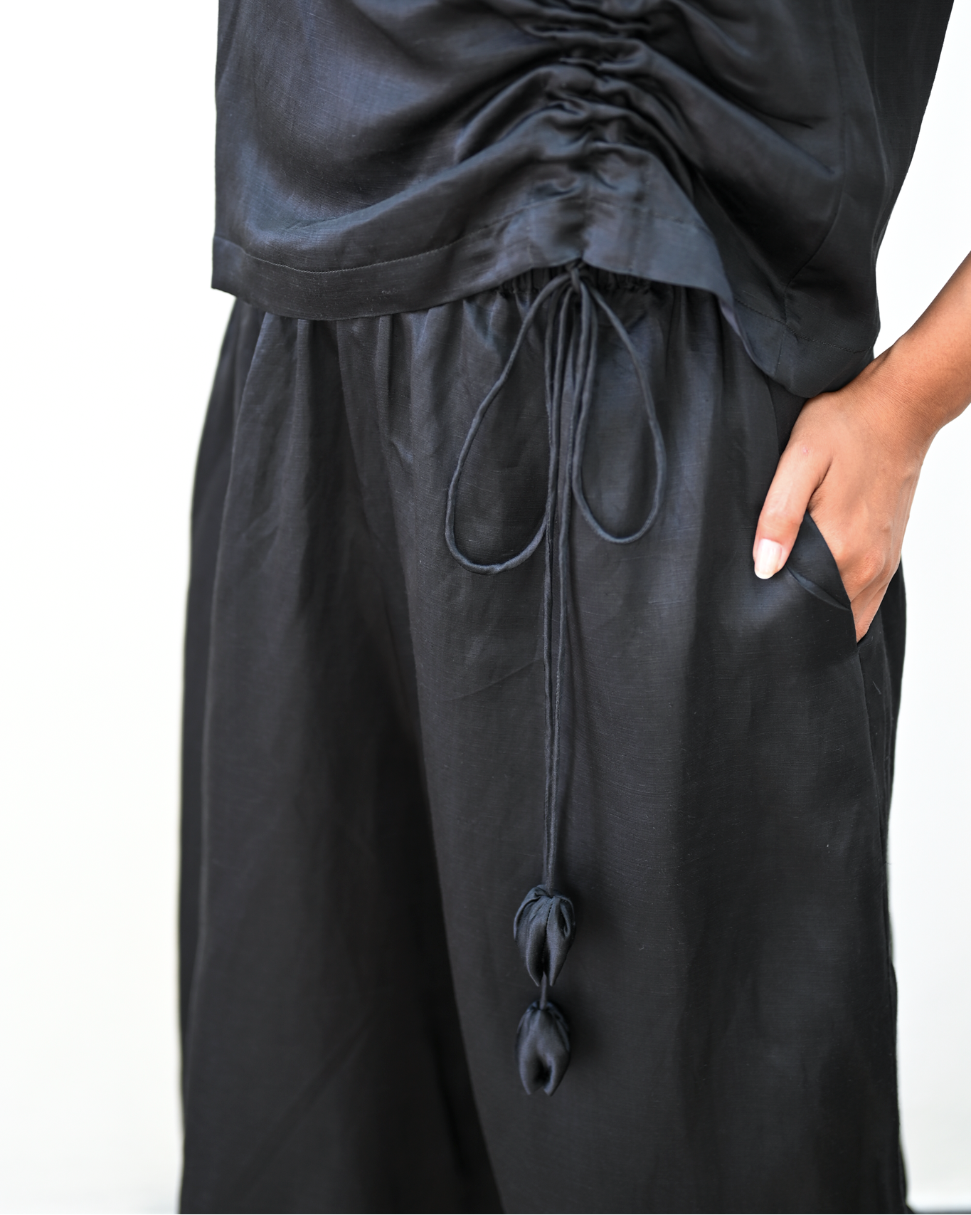 Balloon Pants Silk Linen