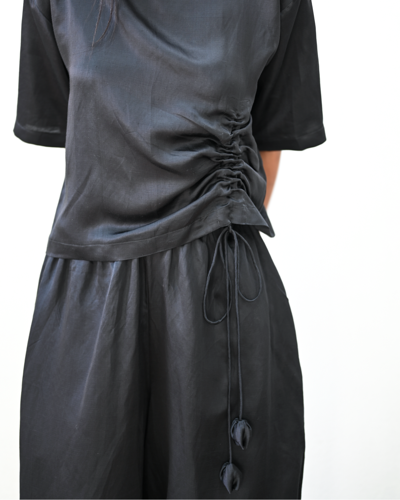 Balloon Pants Silk Linen