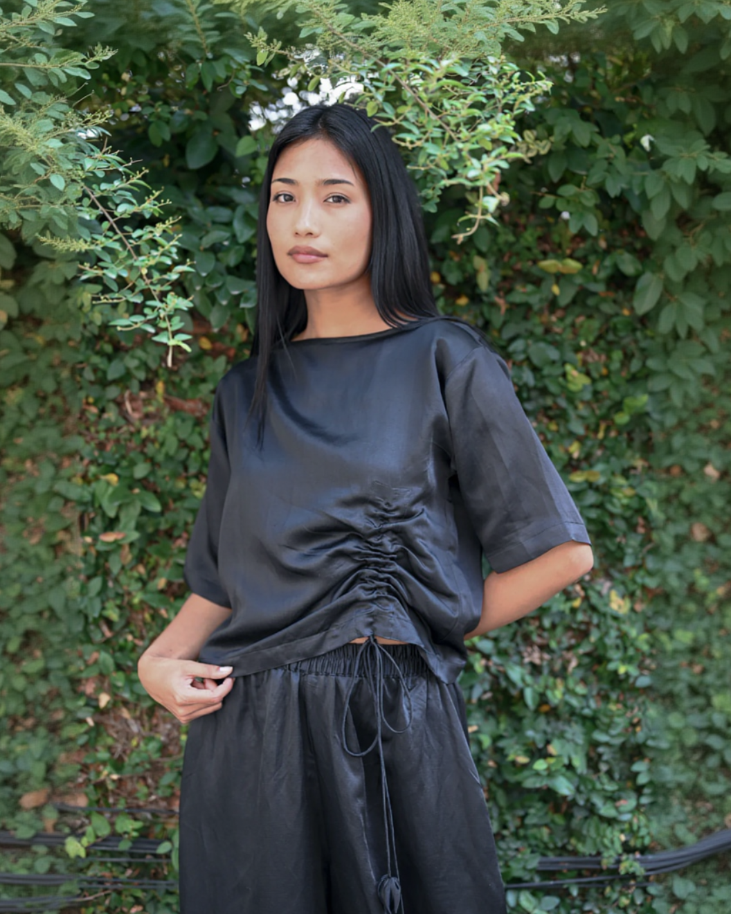 Tulip Top Night Silk Linen