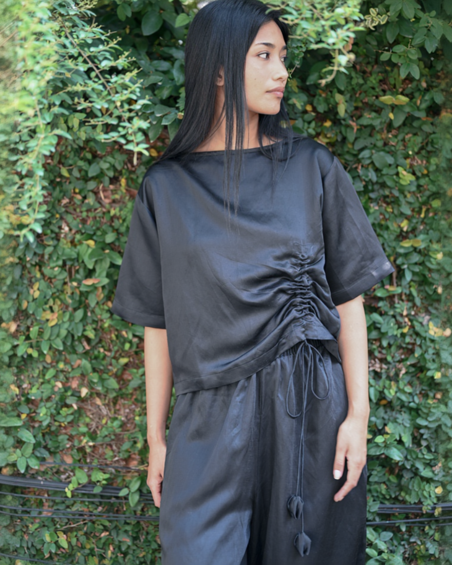Tulip Top Night Silk Linen