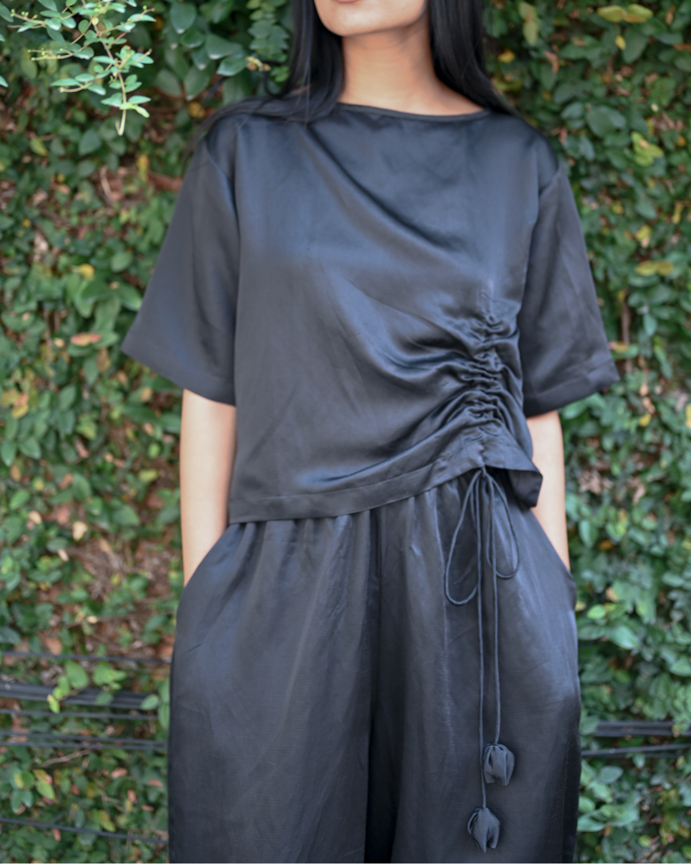 Balloon Pants Silk Linen