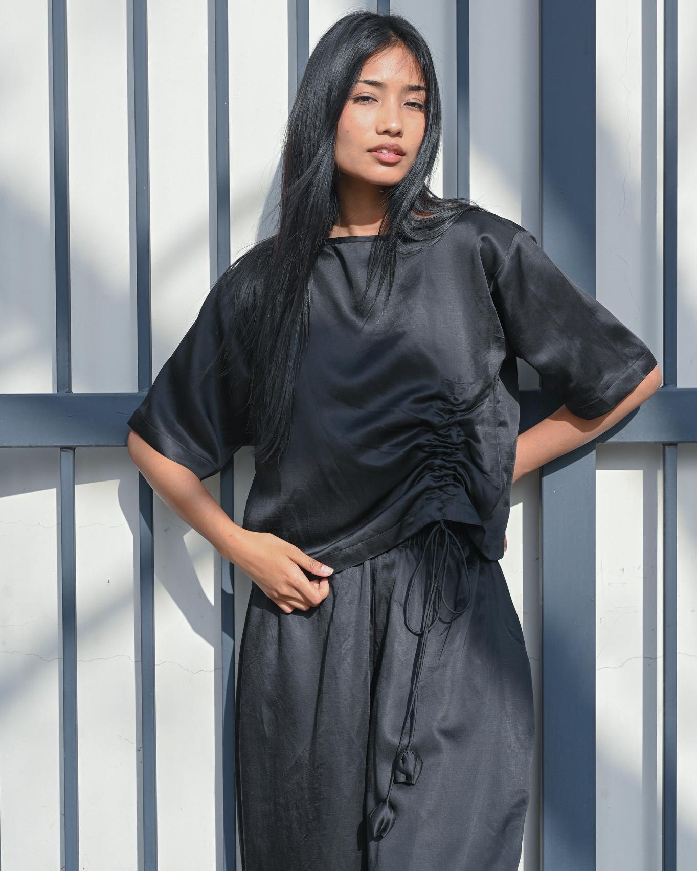 Tulip Top Night Silk Linen