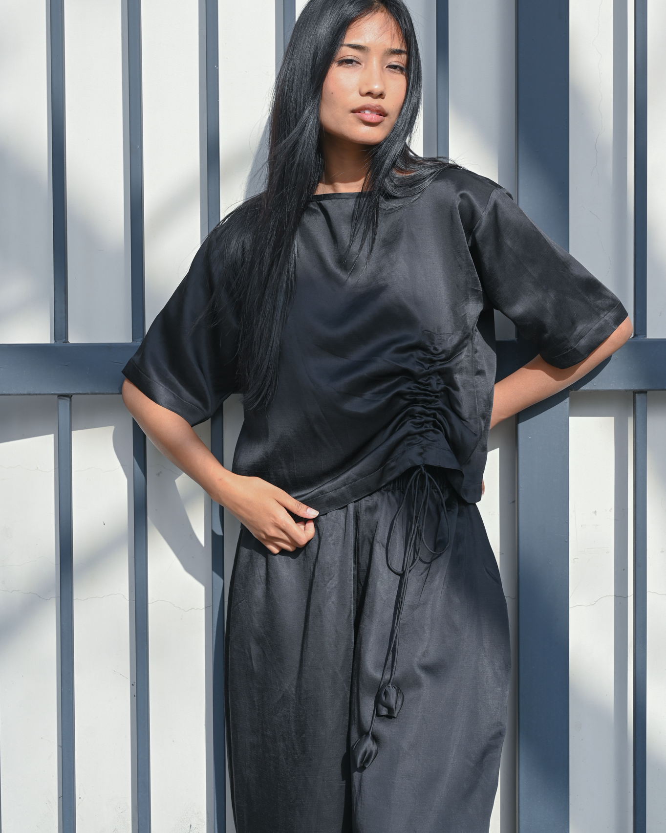 Balloon Pants Silk Linen