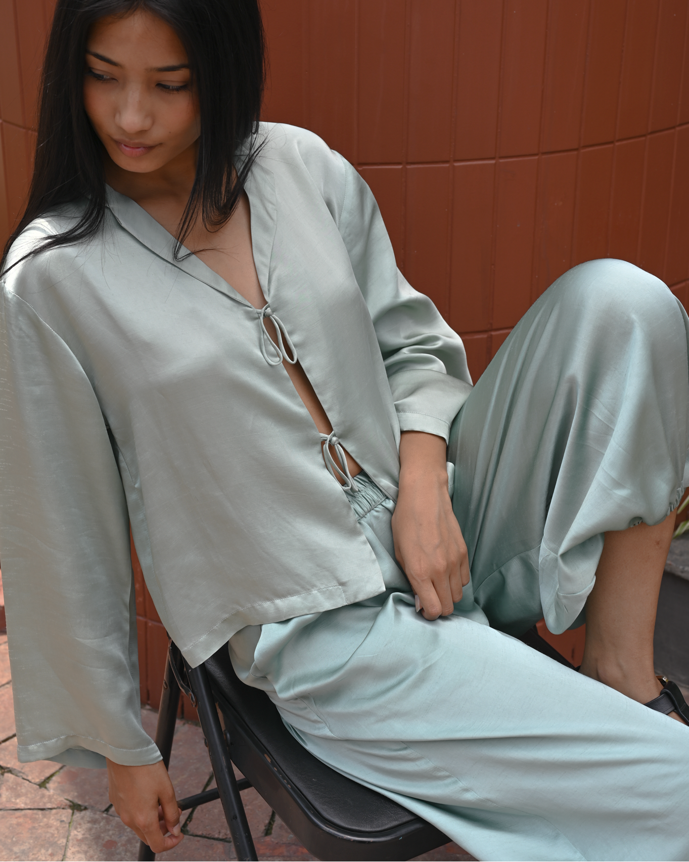 Balloon Pants Silk Linen