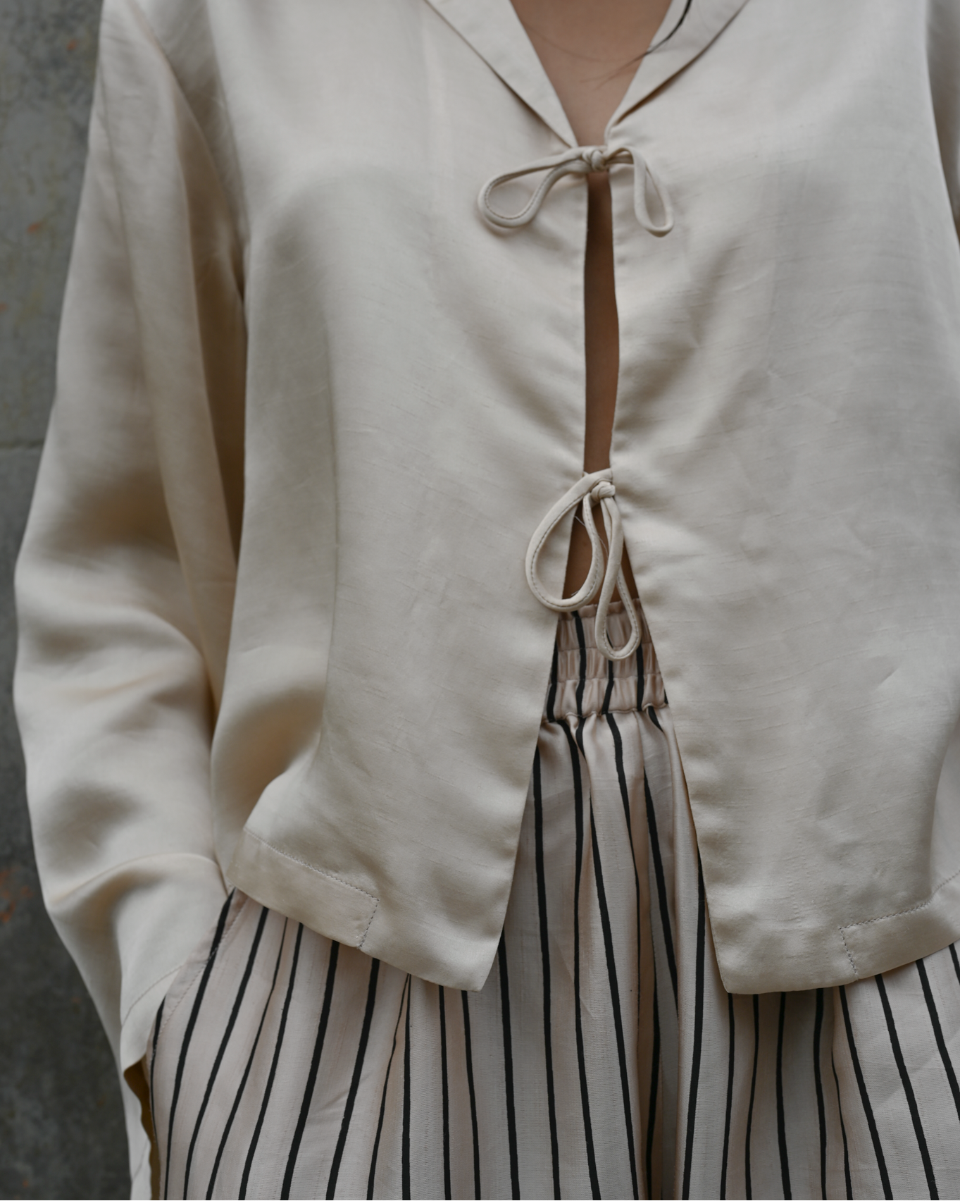 Khin Shorts Vanilla Cream Silk Linen