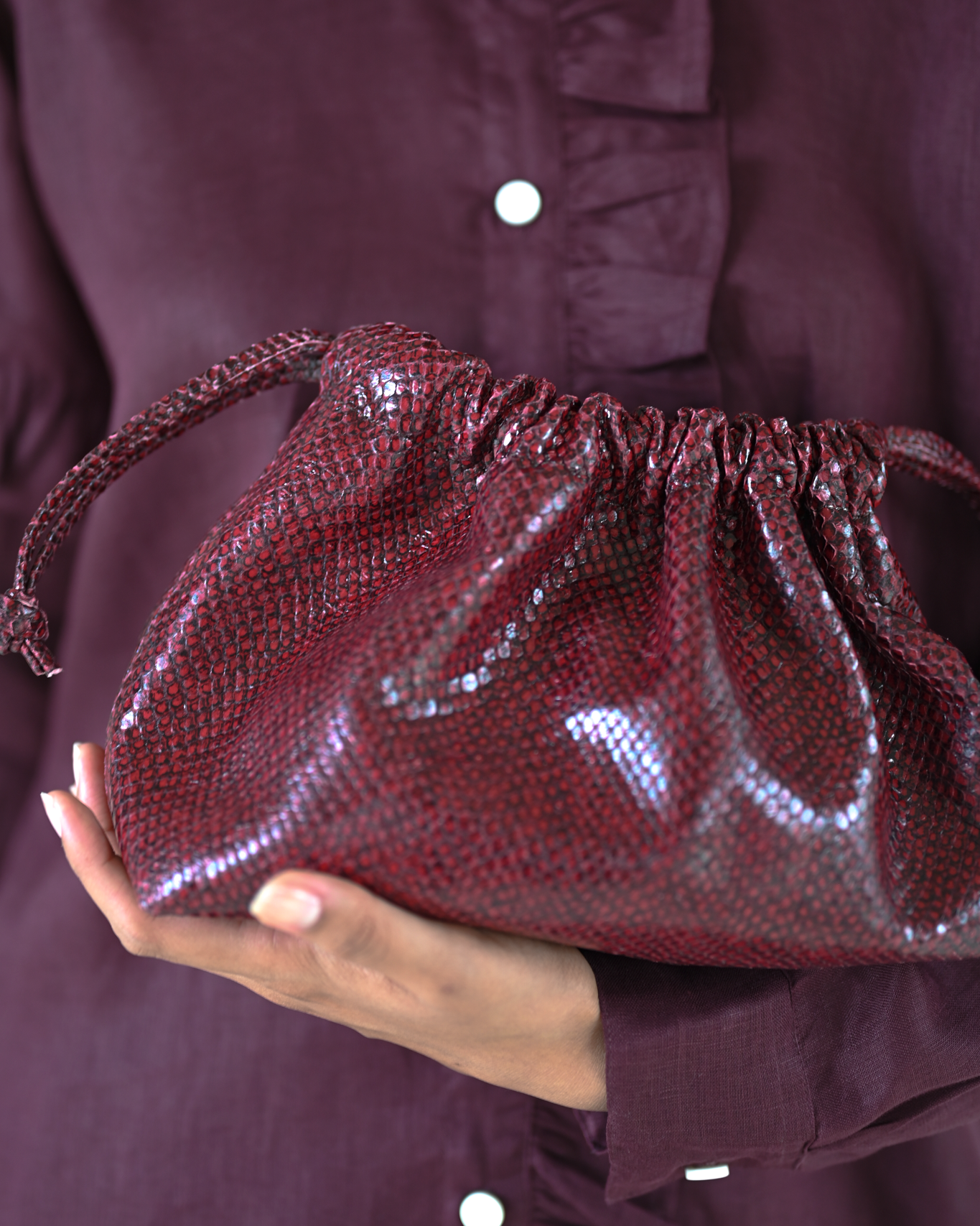 Shibui Cross Body Large Snake Cherry