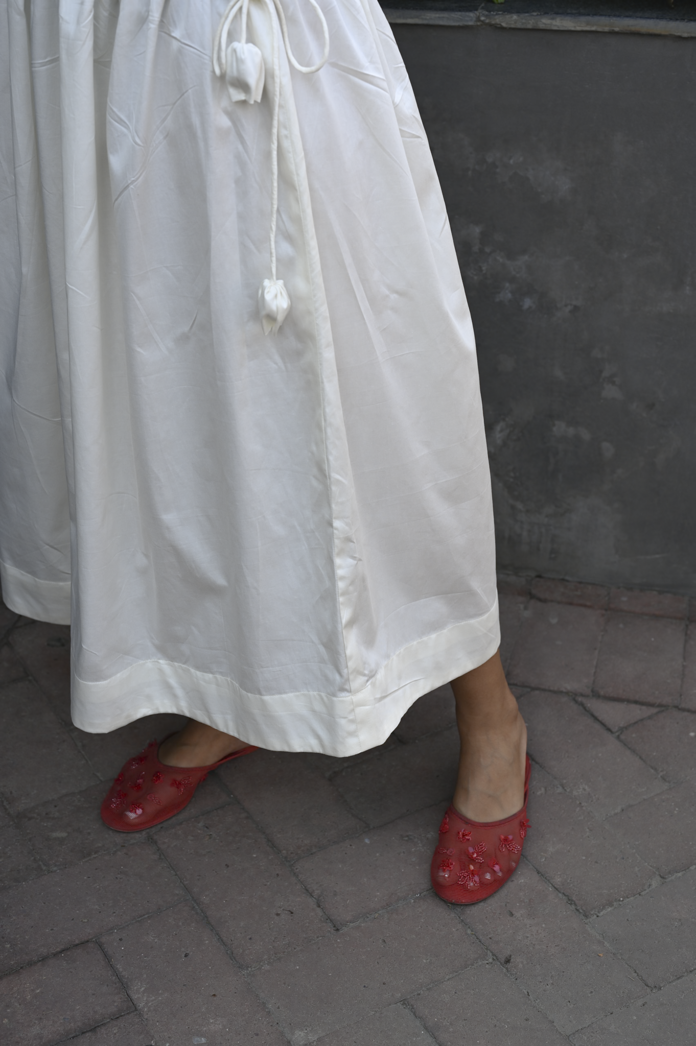 Tulip Dress Milk Giza Cotton