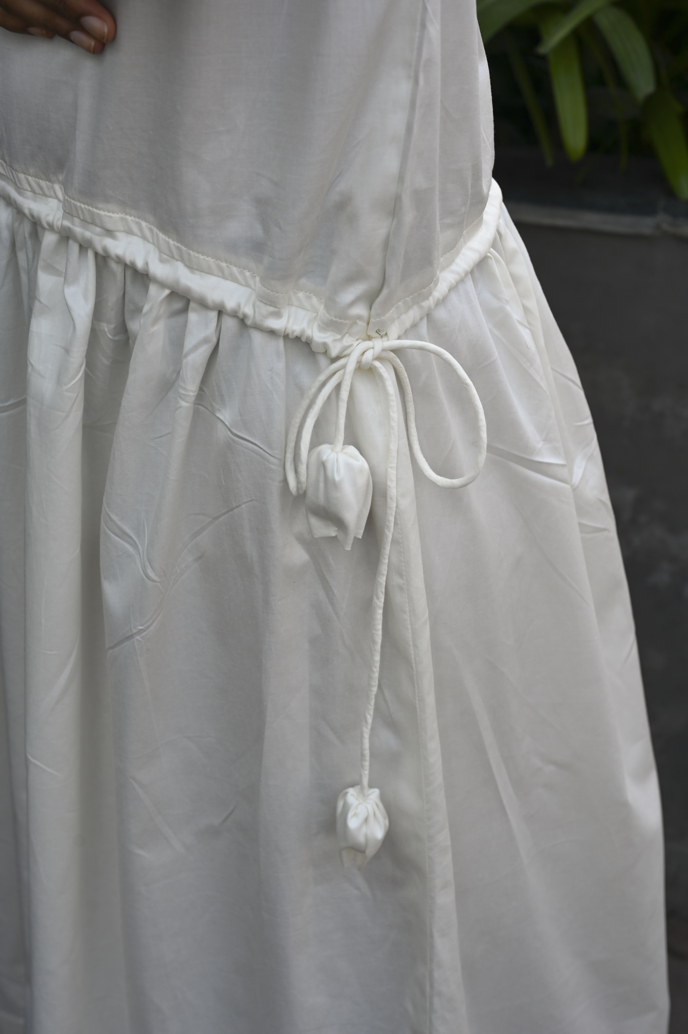 Tulip Dress Milk Giza Cotton
