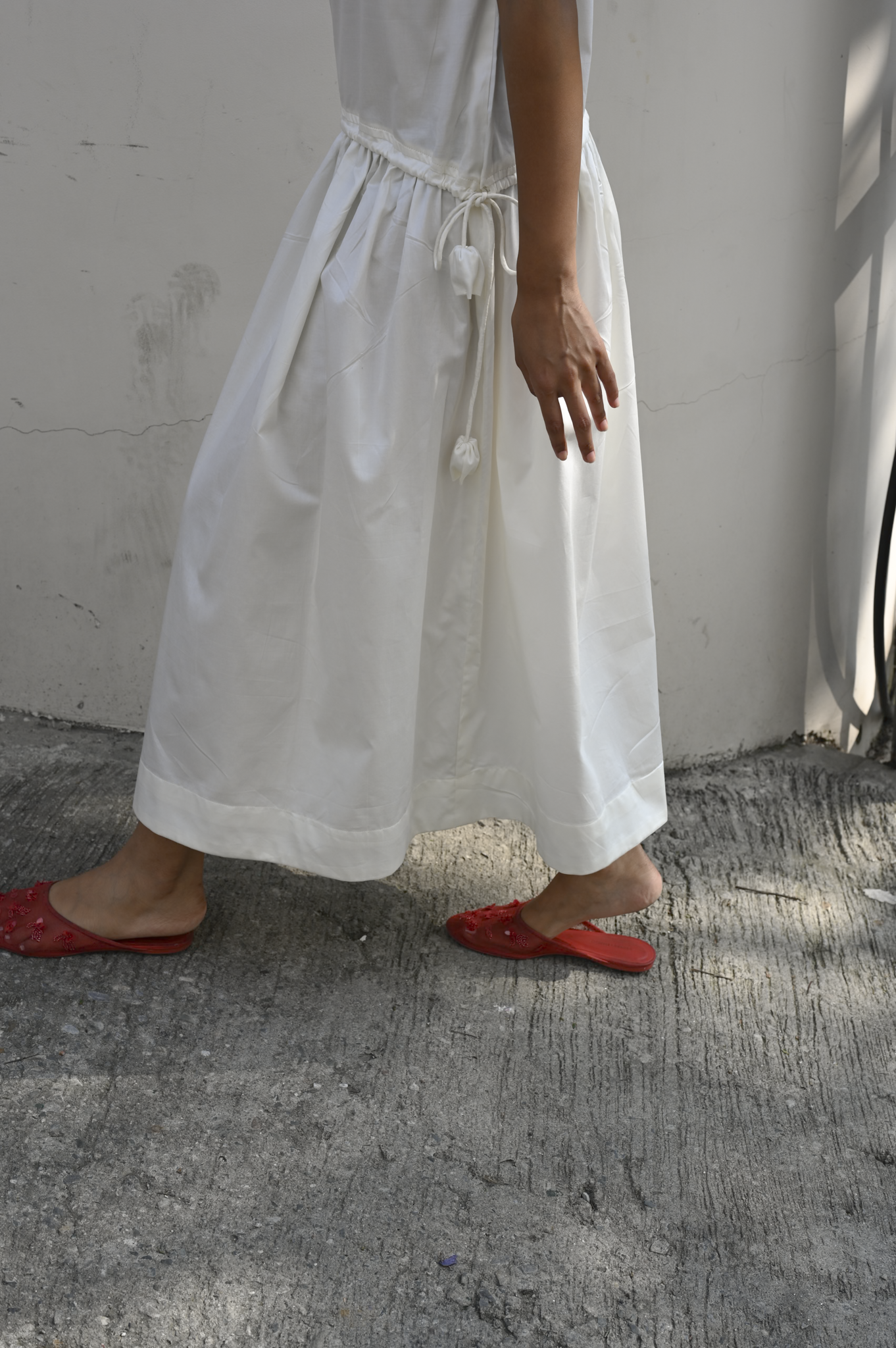 Tulip Dress Milk Giza Cotton