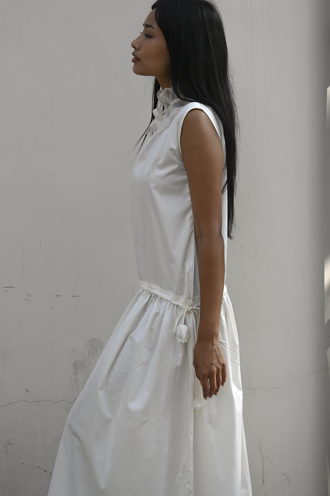 Tulip Dress Milk Giza Cotton