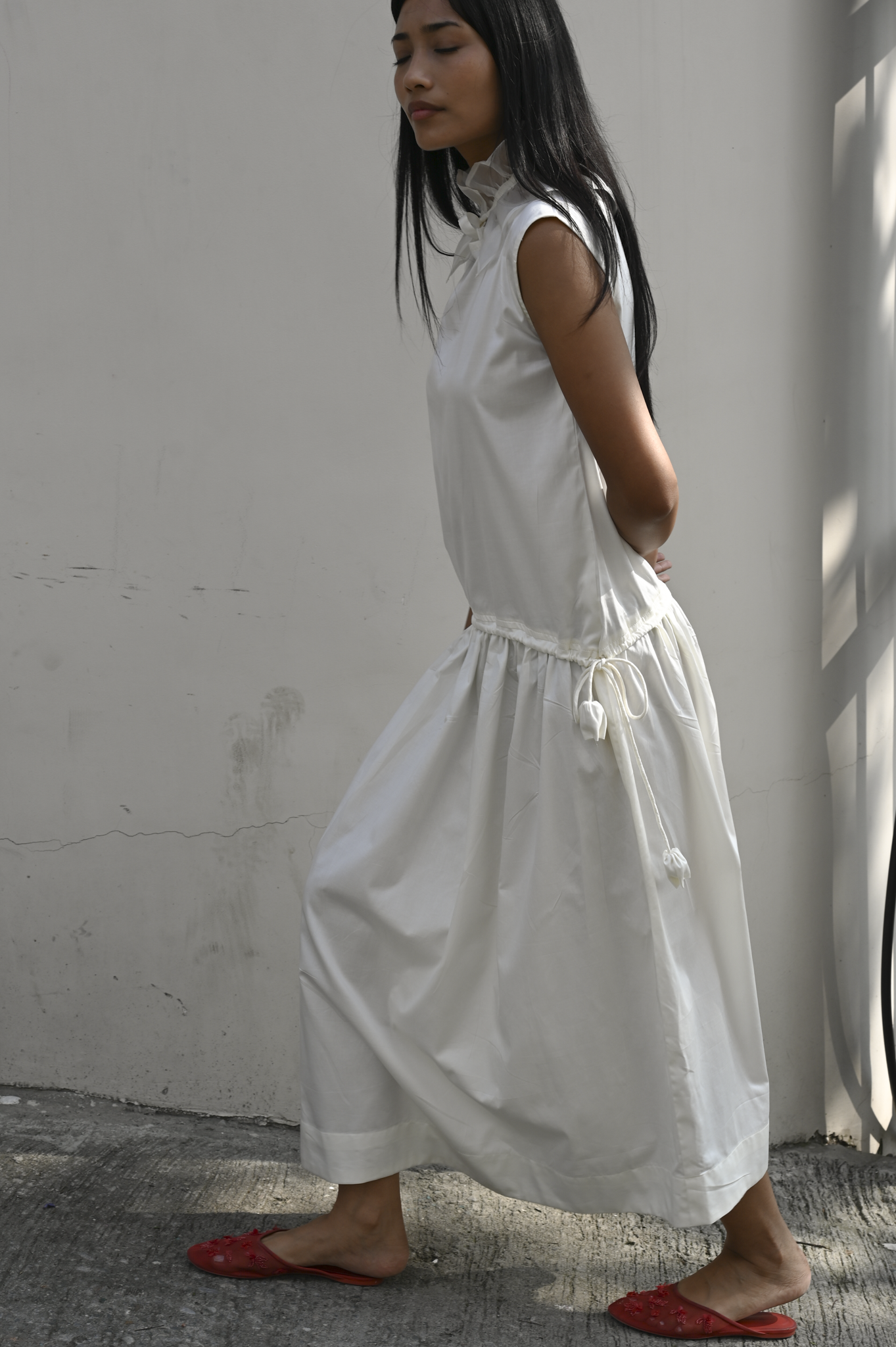 Tulip Dress Milk Giza Cotton