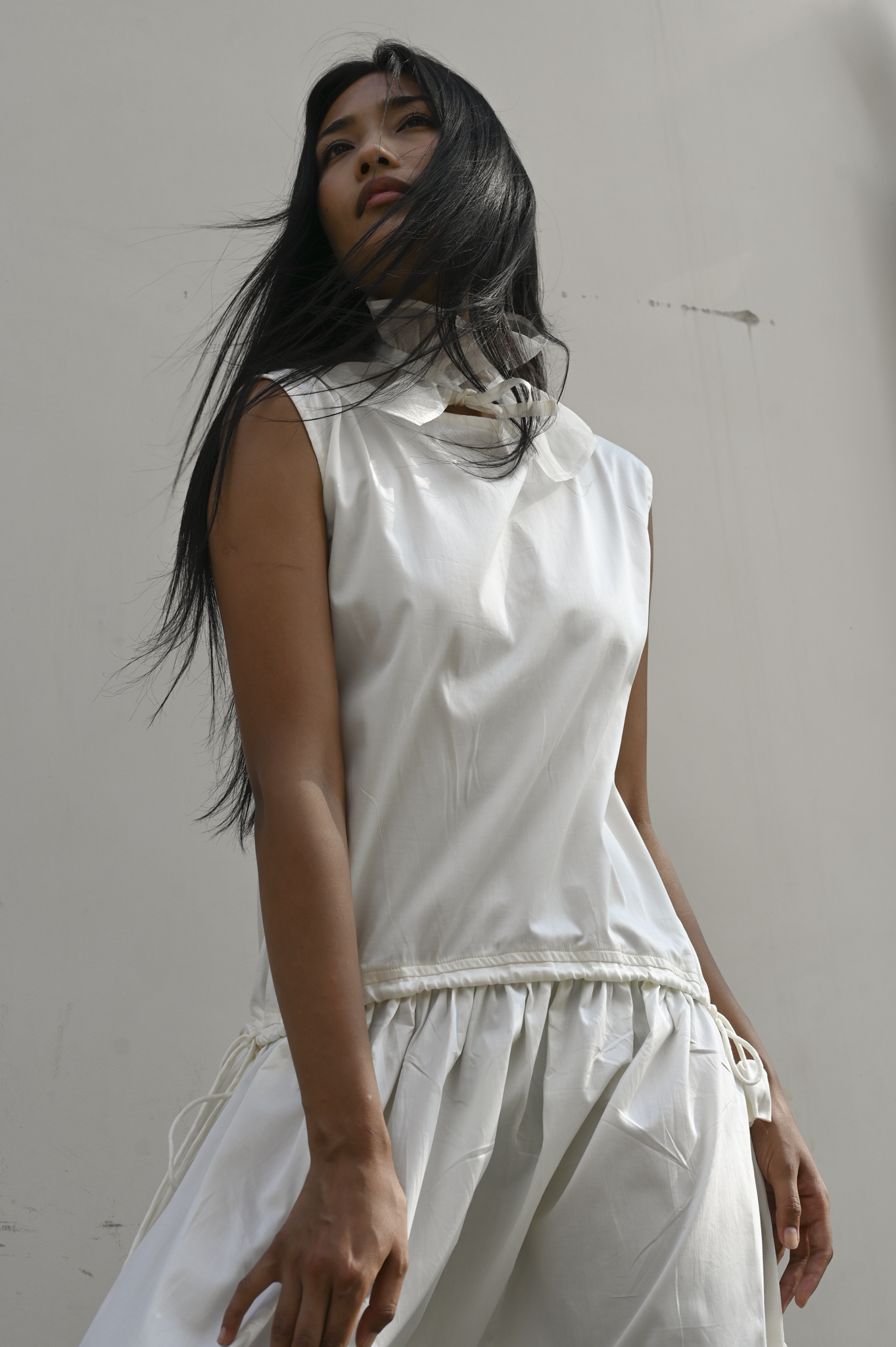 Tulip Dress Milk Giza Cotton