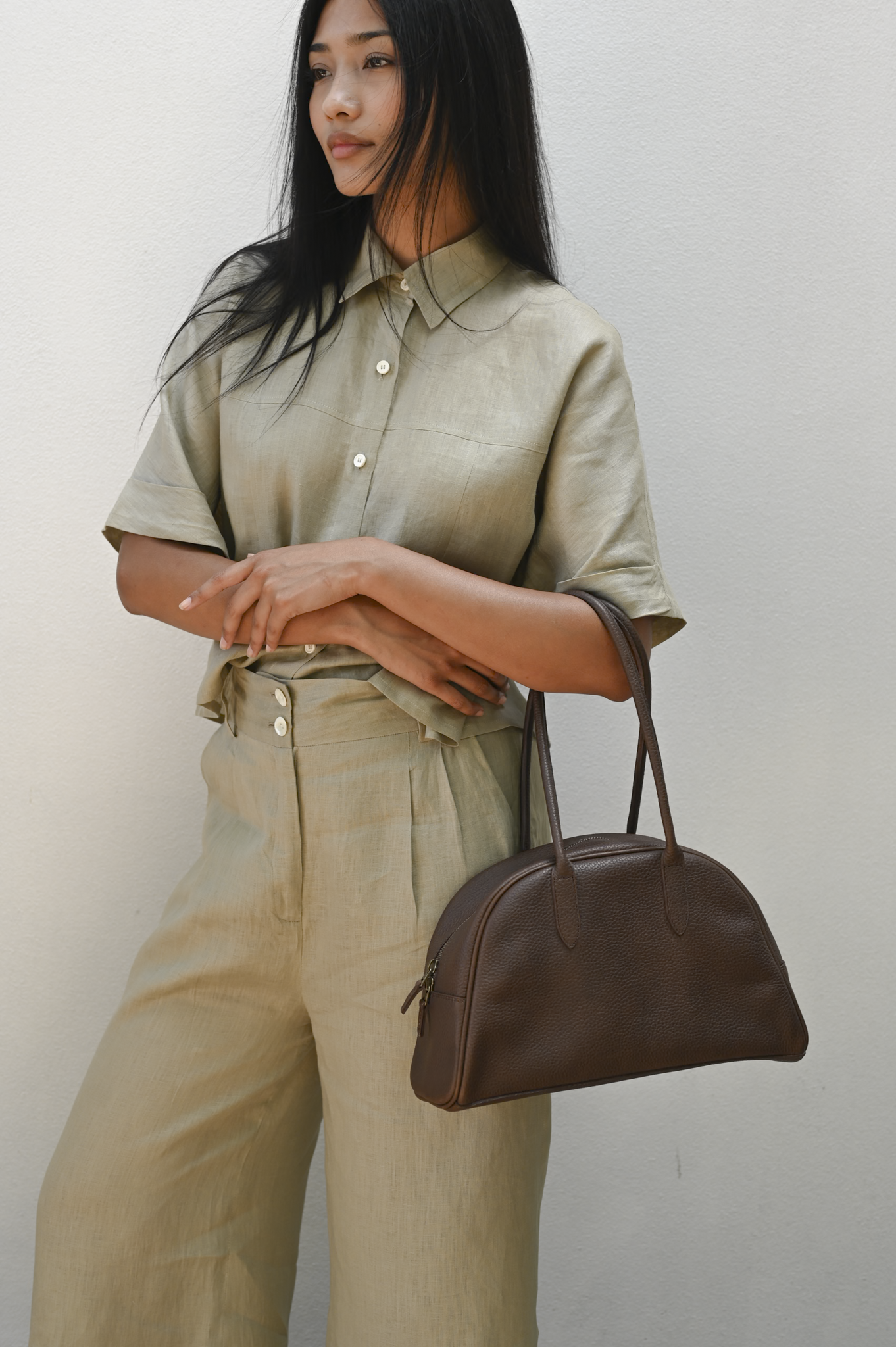 Barkha Shirt Frost Green Linen