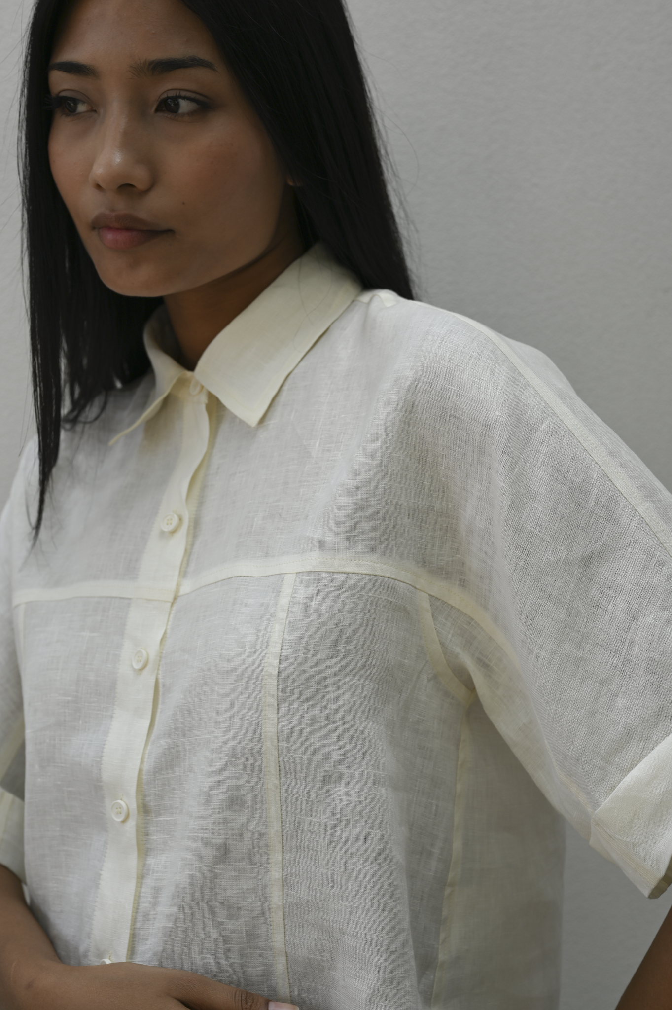 Barkha Shirt Milk Linen