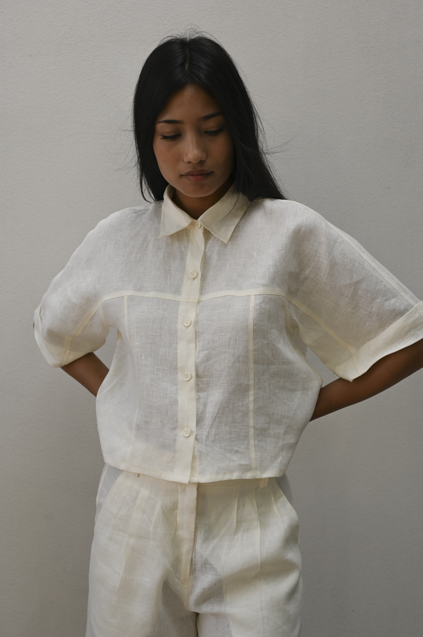Barkha Shirt Milk Linen