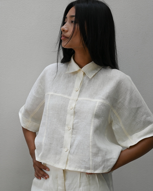 Barkha Shirt Milk Linen