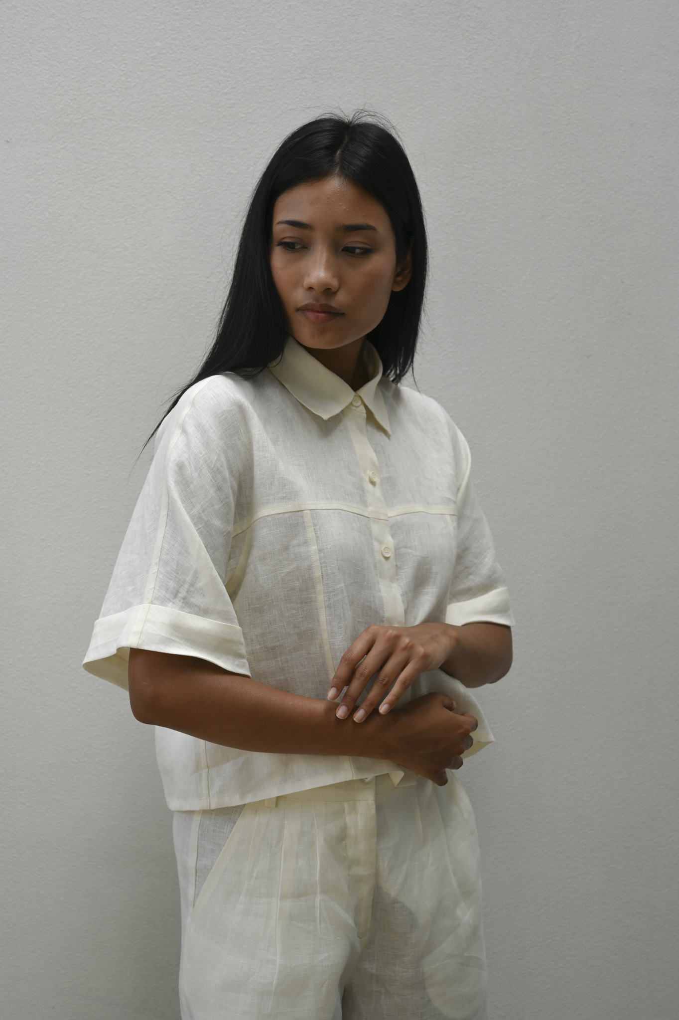 Barkha Shirt Milk Linen