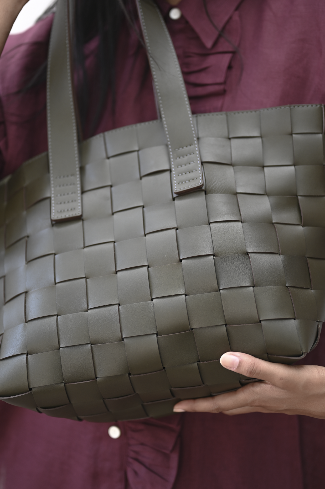 Harukaze Woven Tote Moss