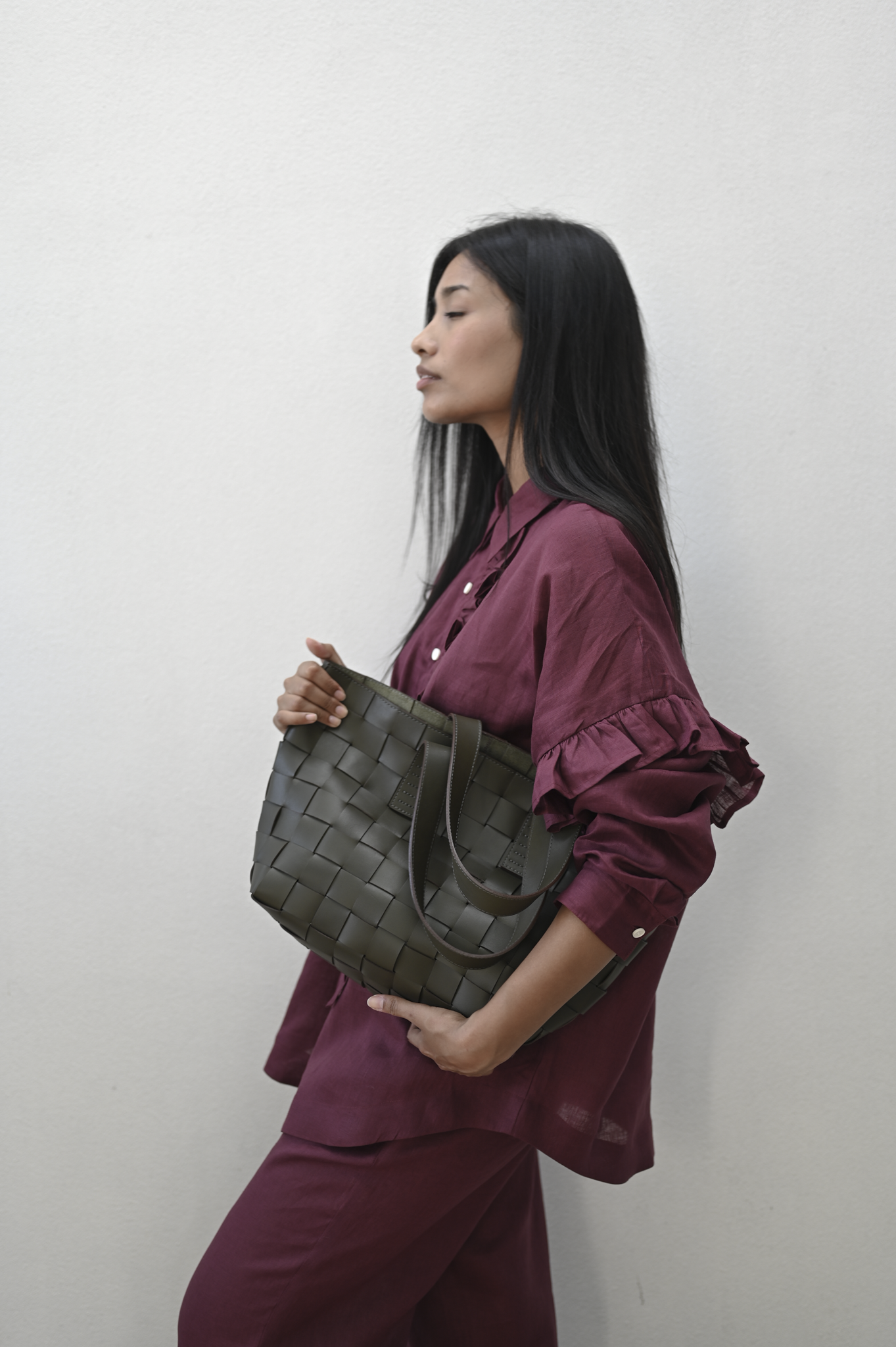 Harukaze Woven Tote Moss